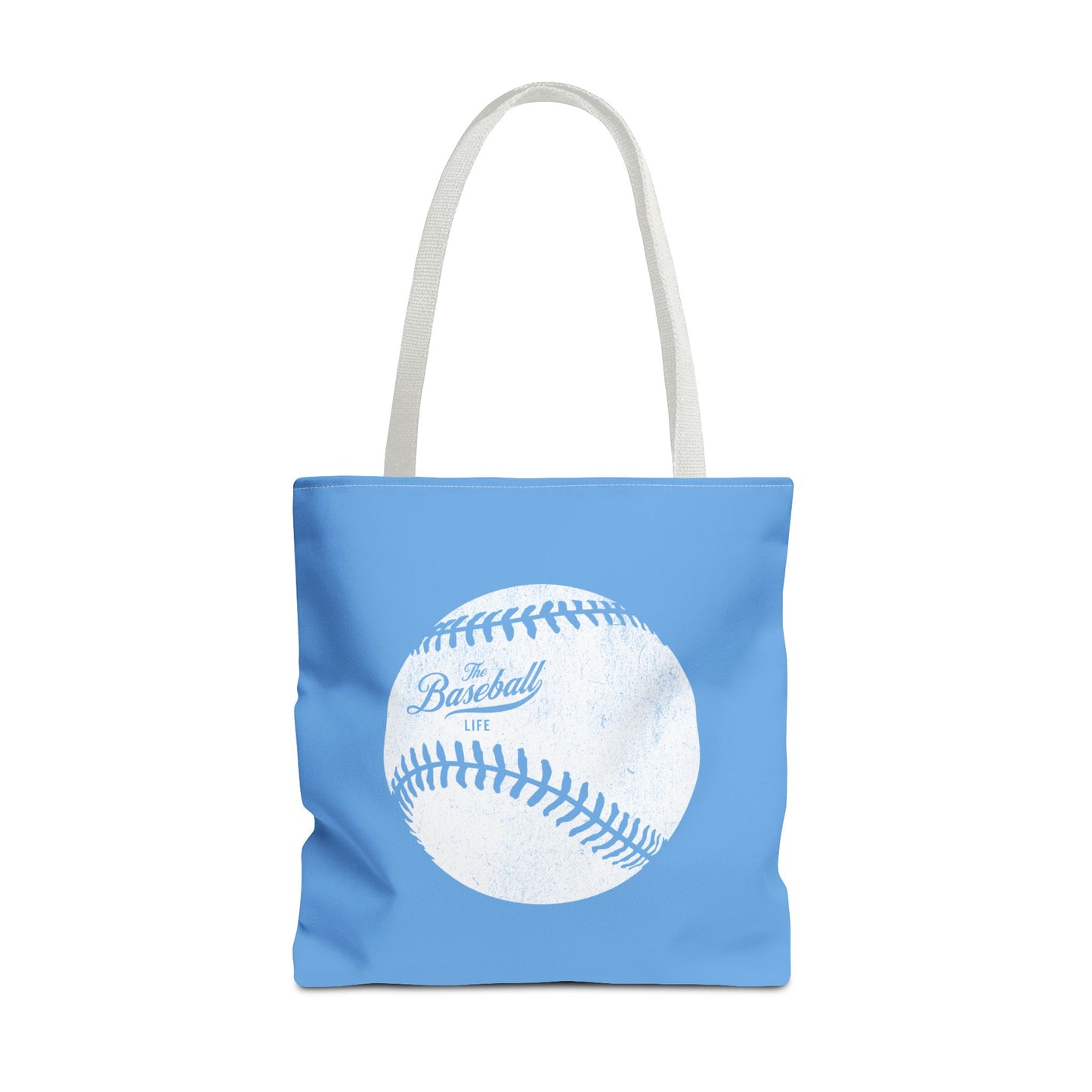 Weathered Baseball Tote Bag_Carolina Blue