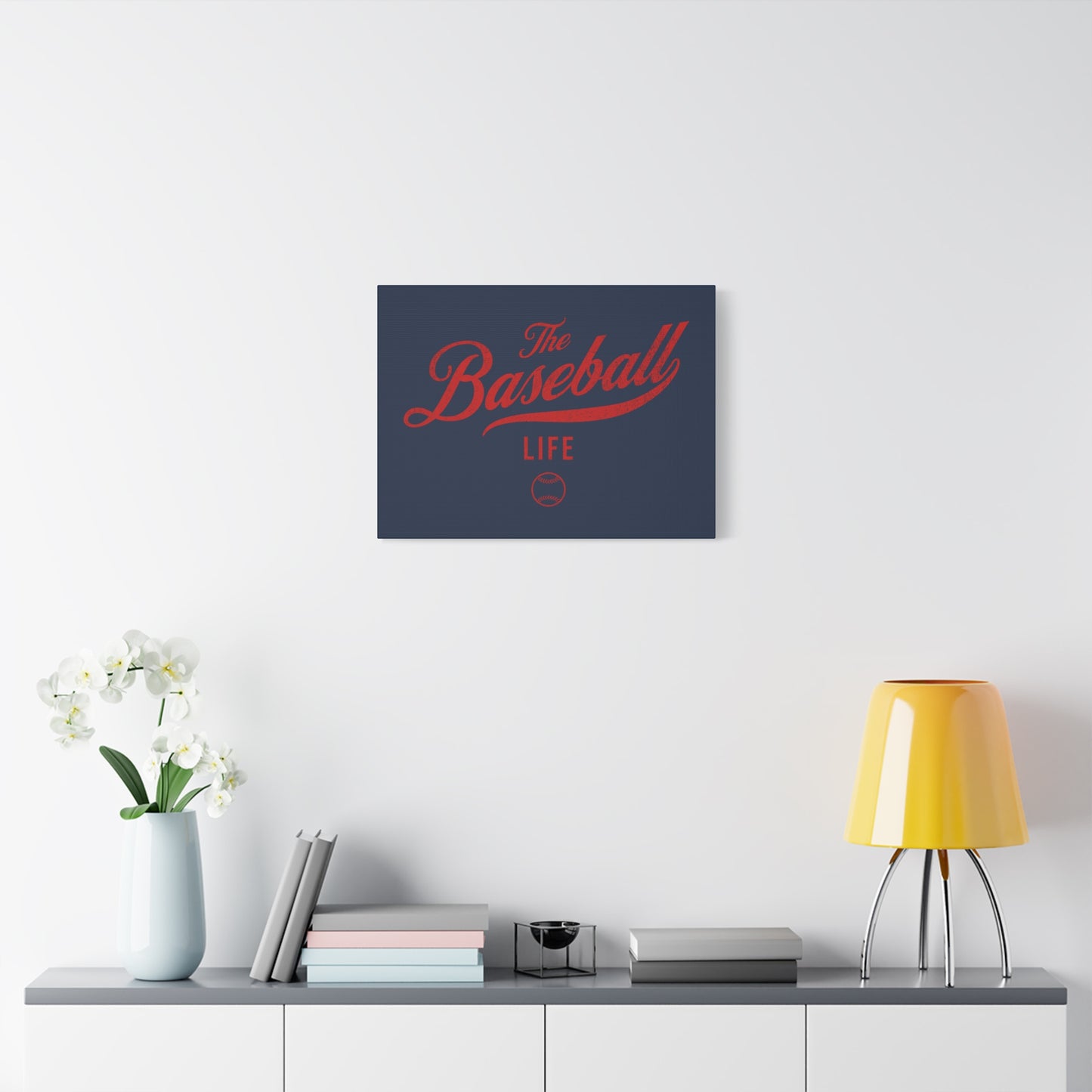 Wall Art Canvas_Navy w Red