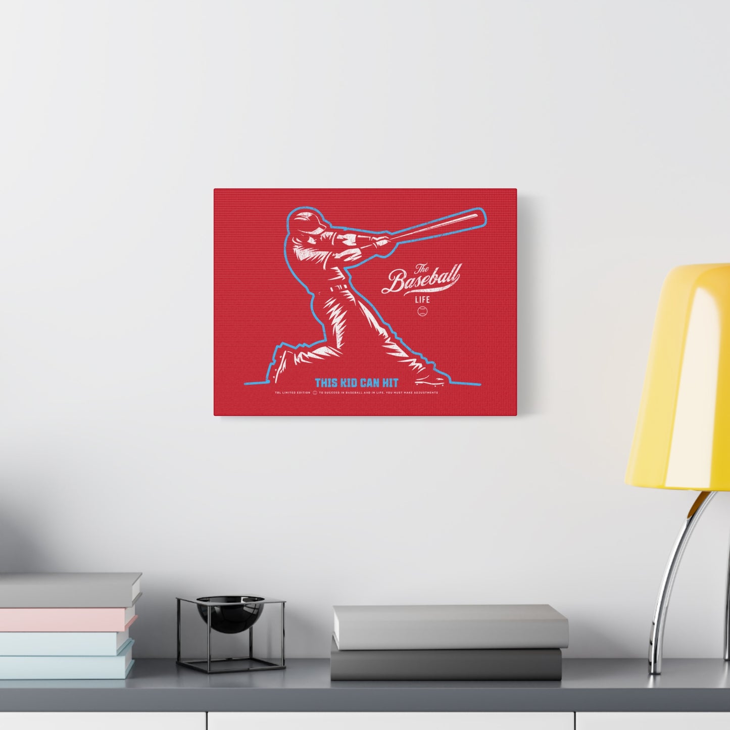 This Kid Can Hit Wall Art Canvas_Red