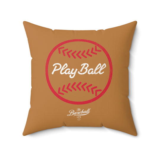 Accent Pillow_Play Ball Graphic Baseball_Tanned Leather