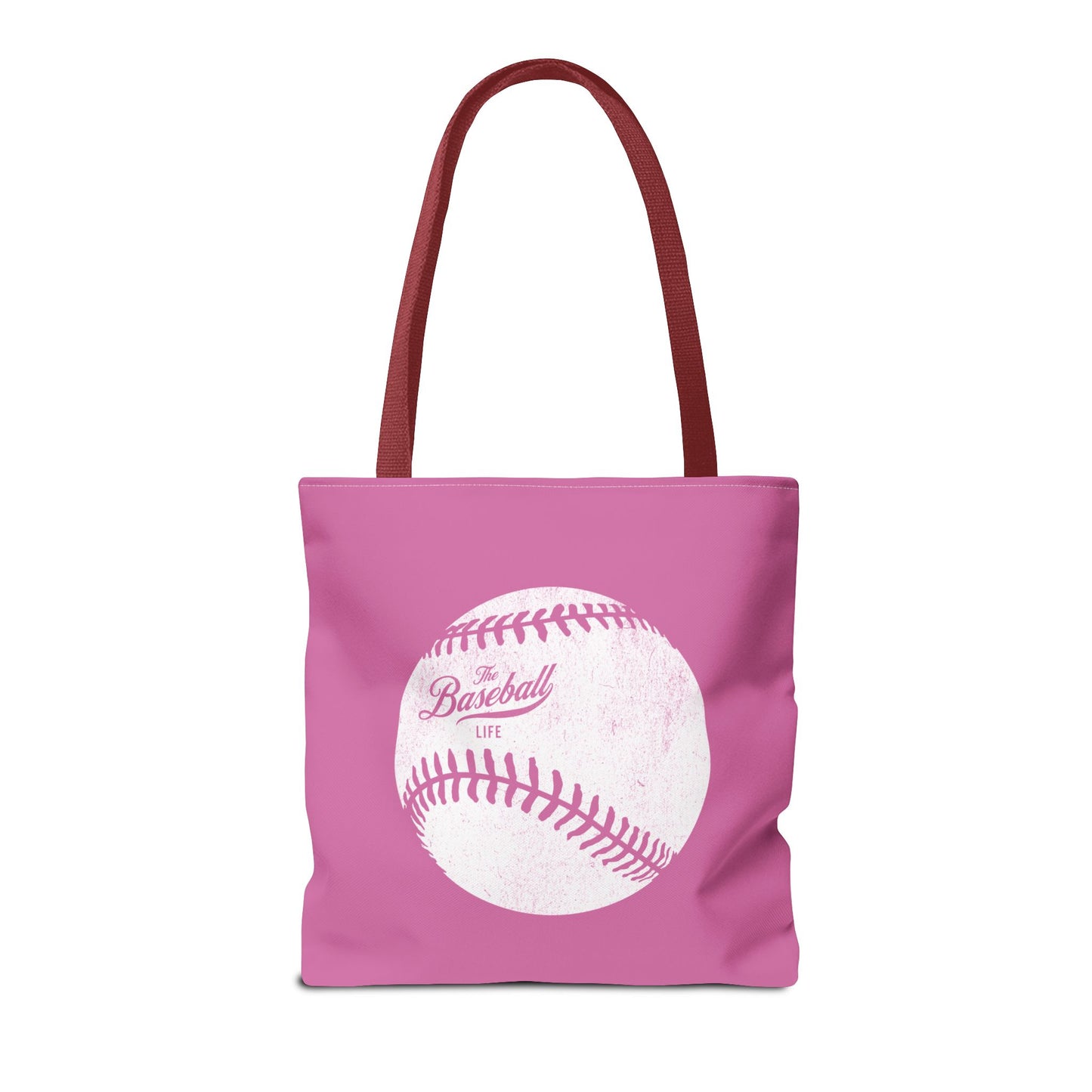 Weathered Baseball Tote Bag_Bubble Gum