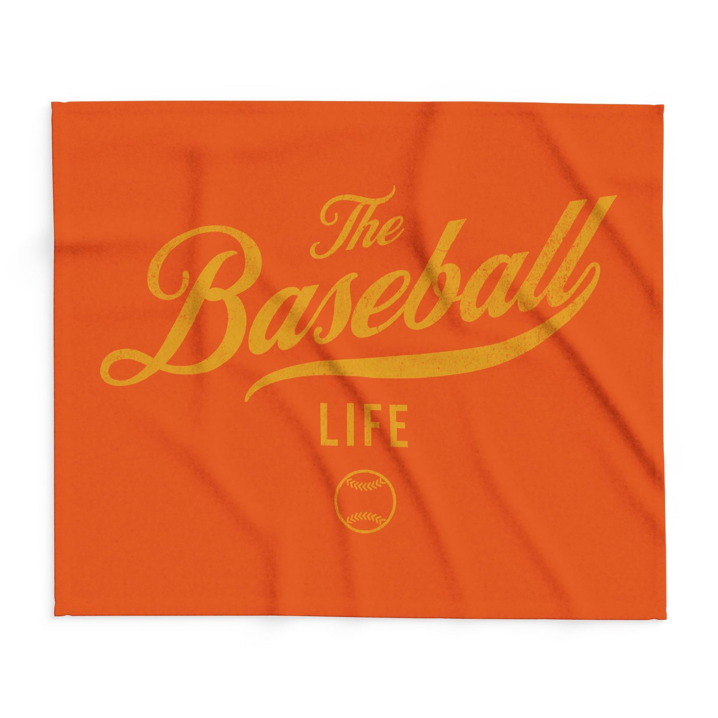 Fleece Blanket_Orange w Yellow Gold Print