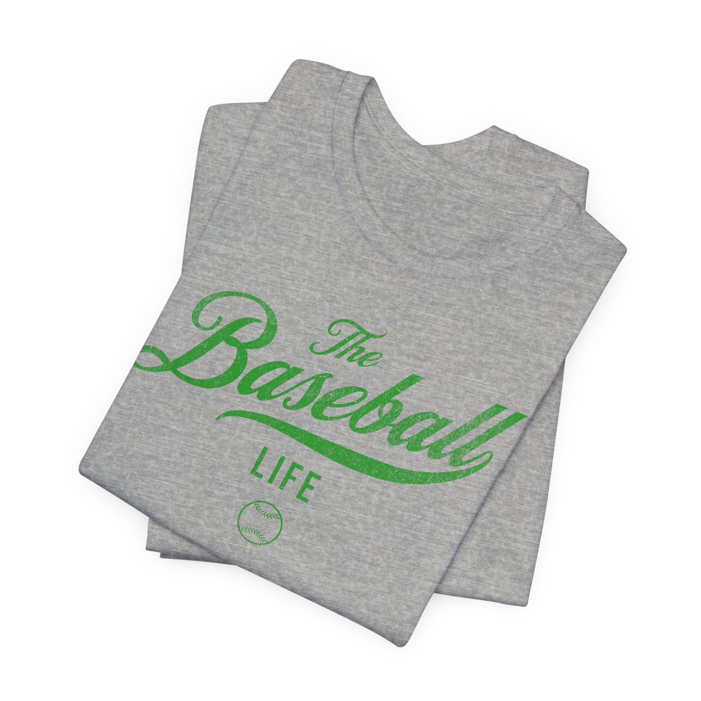 The Baseball Life Classic Script T-Shirt_Green Print