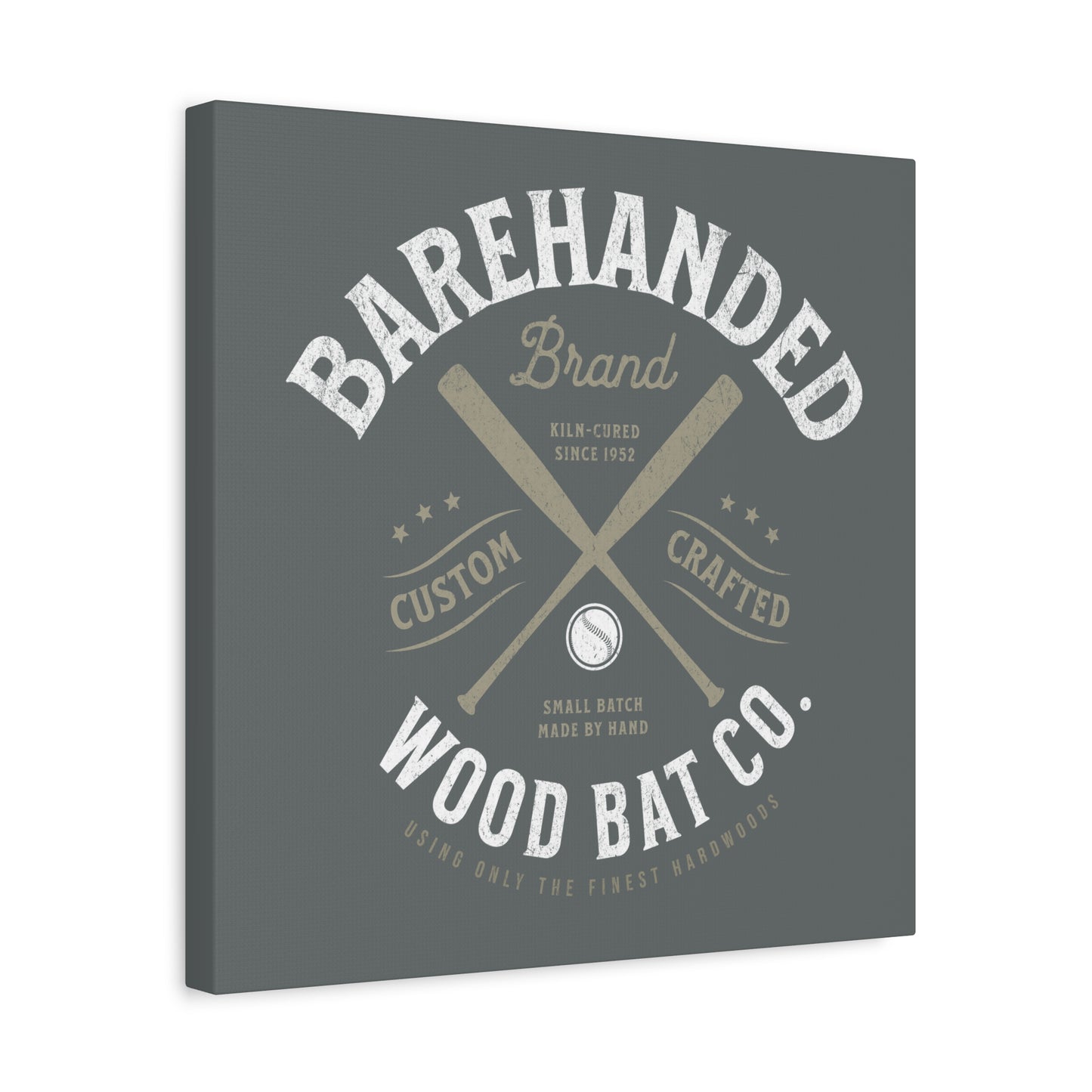 Barehanded Wood Bat Co. Wall Art Canvas_Dark Gray