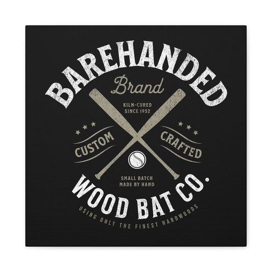 Barehanded Wood Bat Co. Wall Art Canvas_Black