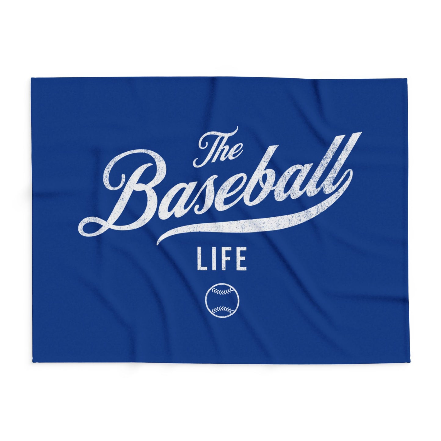 Fleece Blanket_Royal Blue w White Print