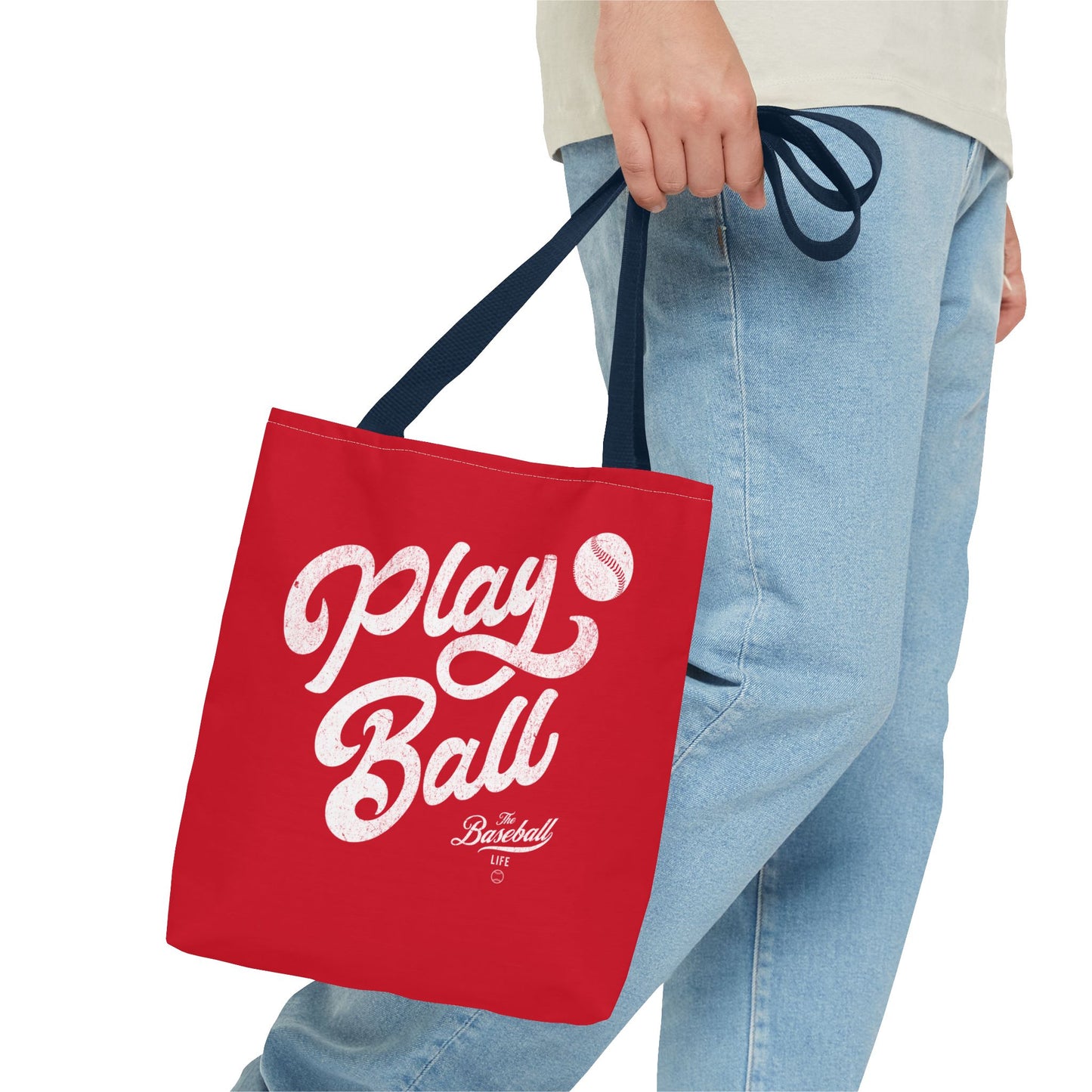 Play Ball Script Tote Bag