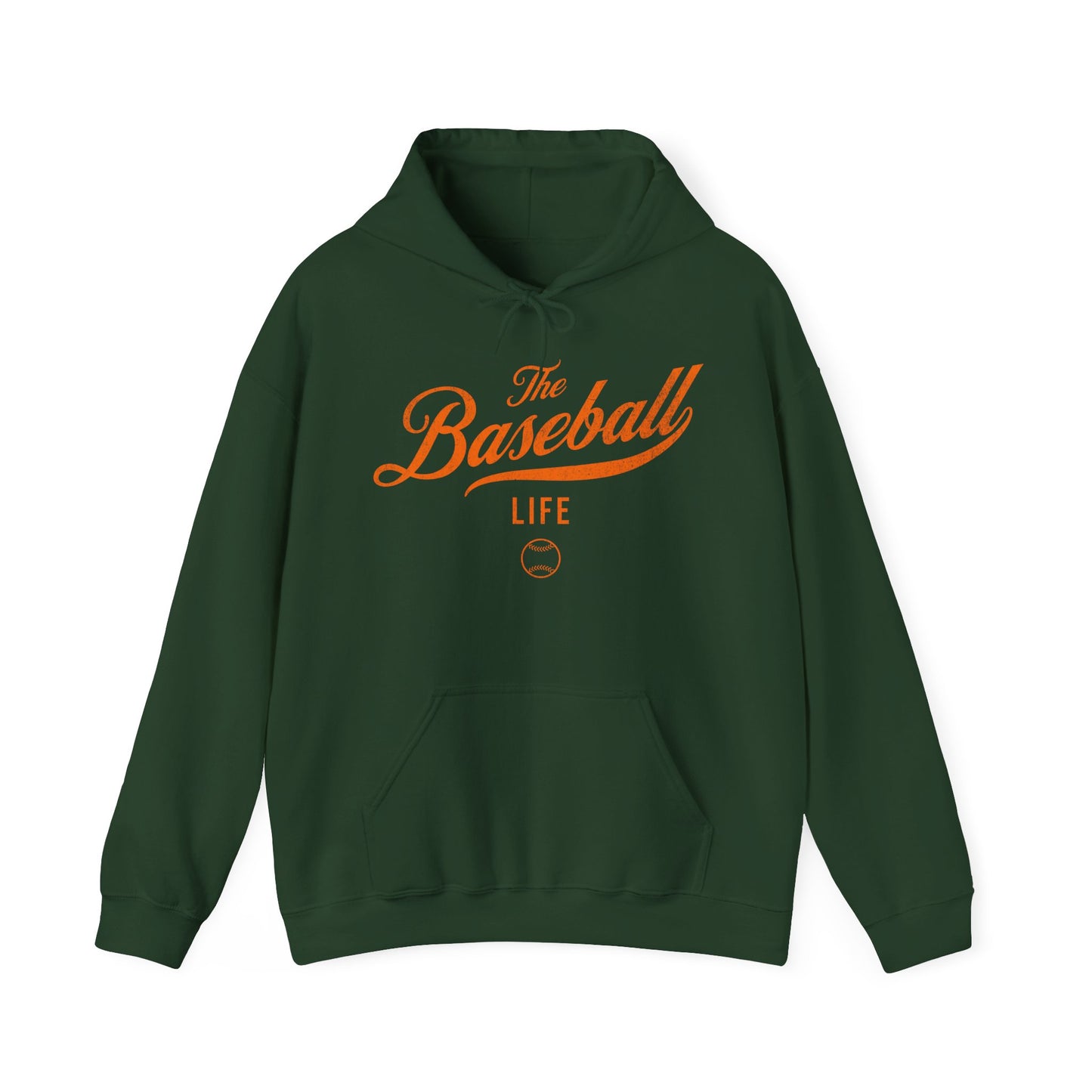 The Baseball Life Hoodie_Orange Print