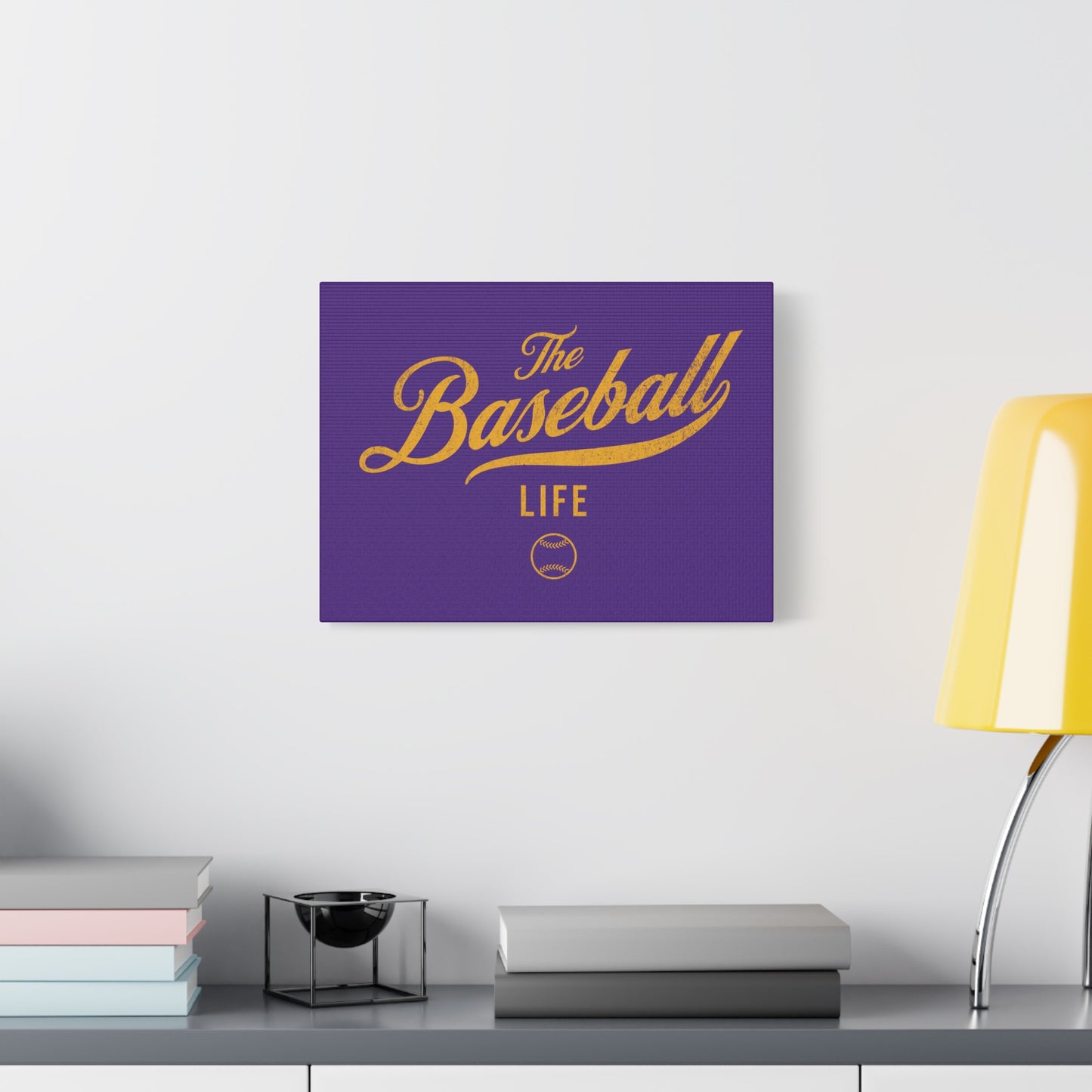 Wall Art Canvas_Purple w Yellow Gold