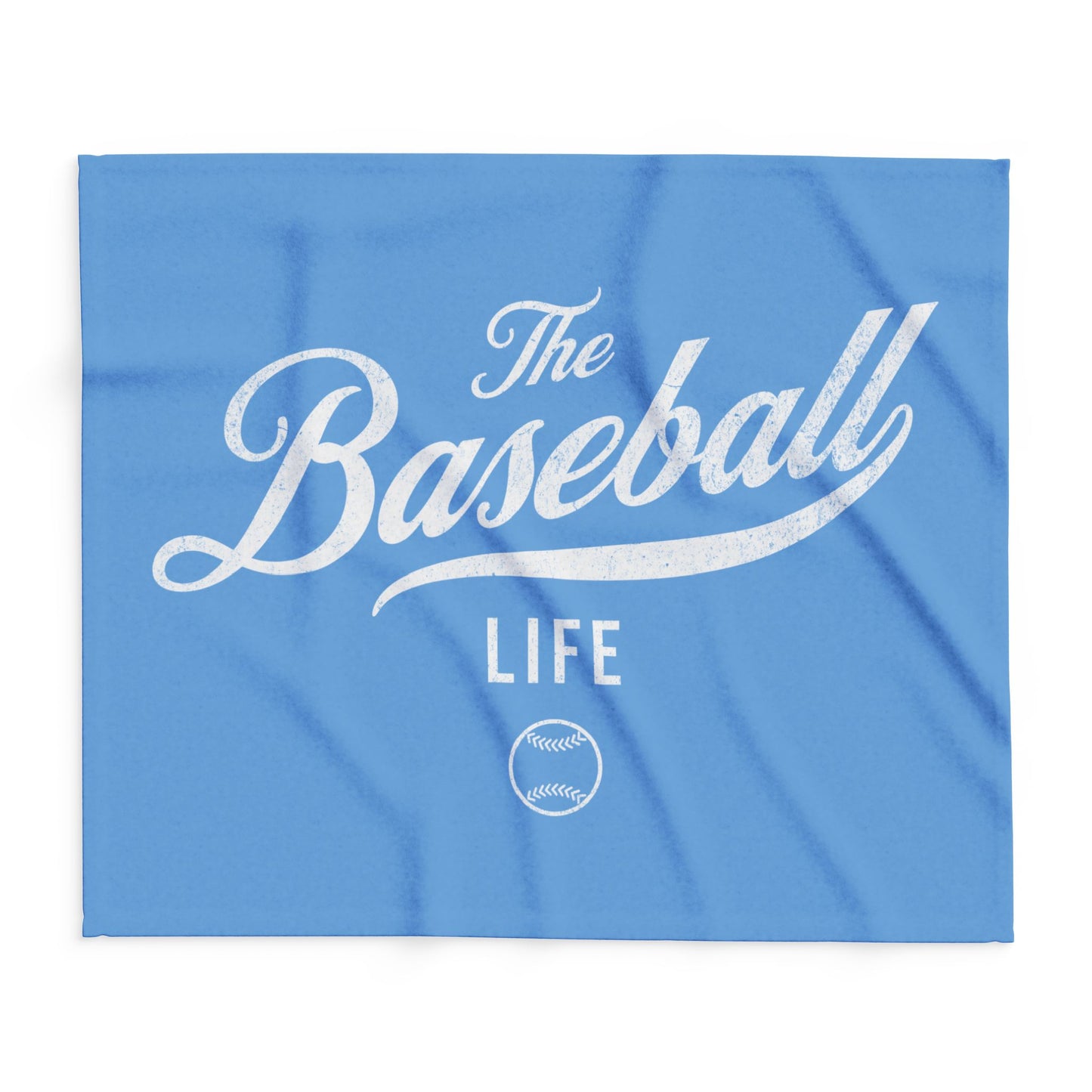 Fleece Blanket_Carolina Blue w White Print