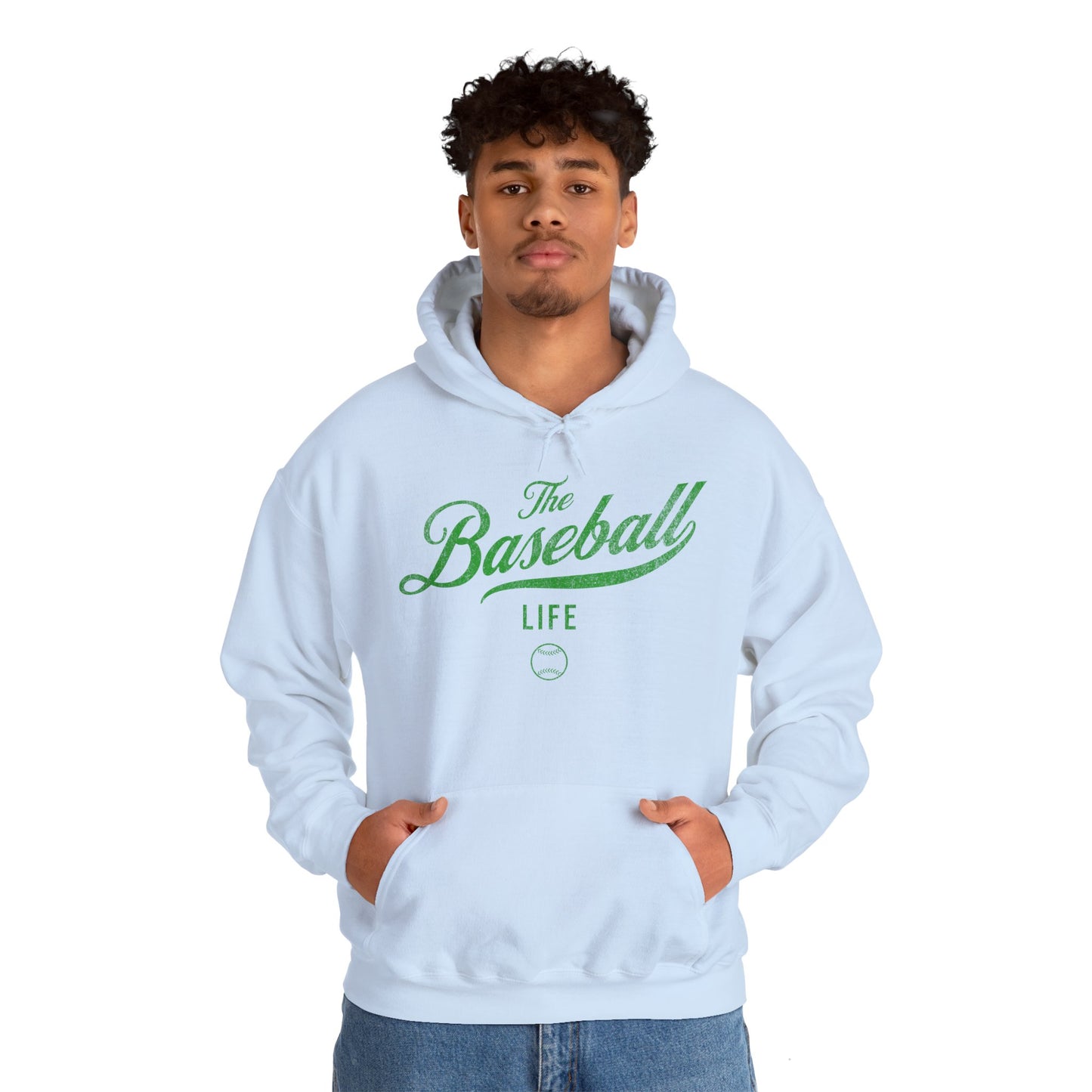 The Baseball Life Hoodie_Green Print