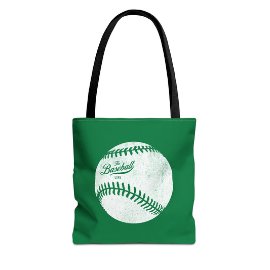 Weathered Baseball Tote Bag_Green