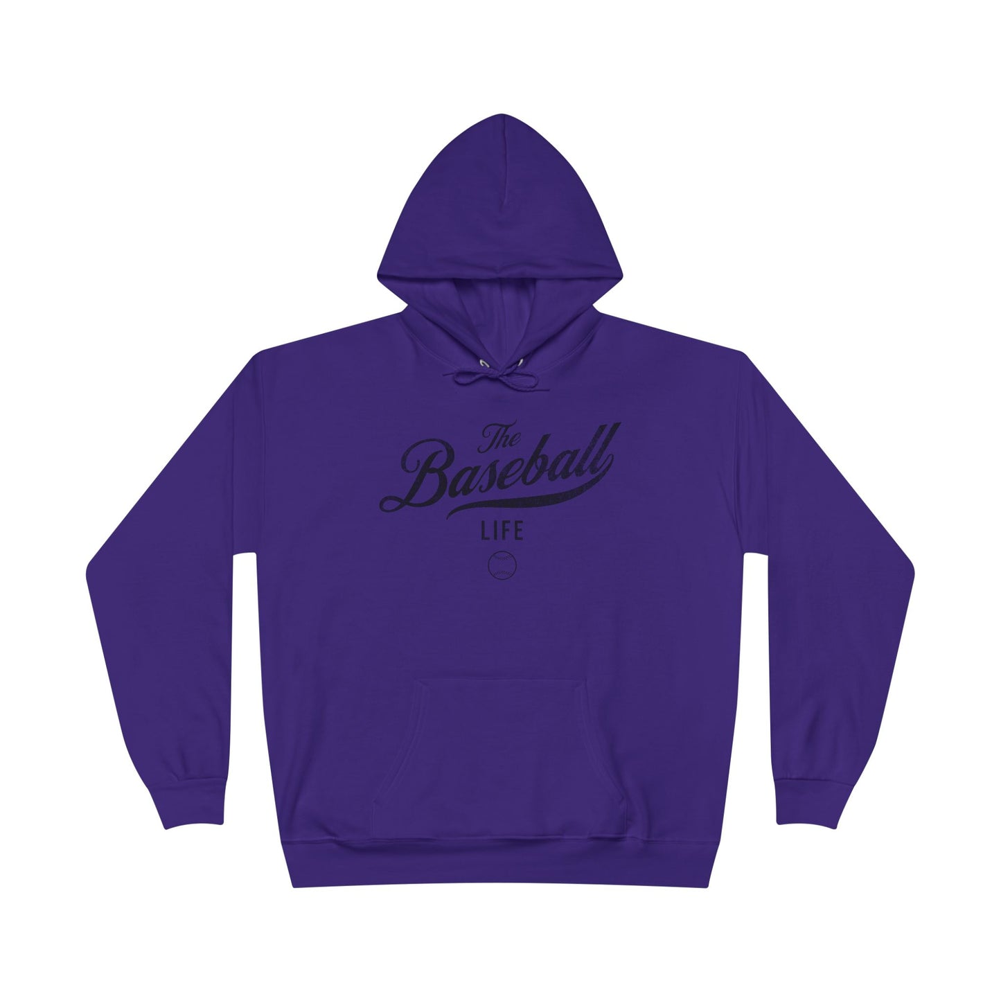 The Baseball Life Hoodie w/Grommets_Black Print