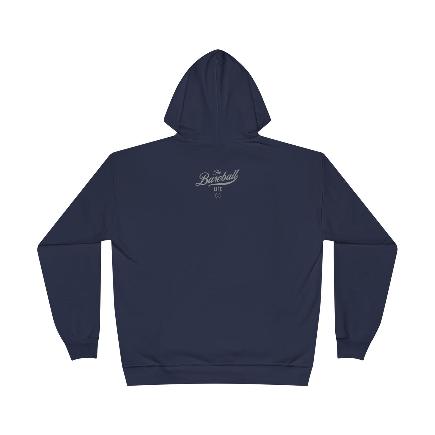 The Baseball Life Hoodie w/Grommets_Silver Gray Print