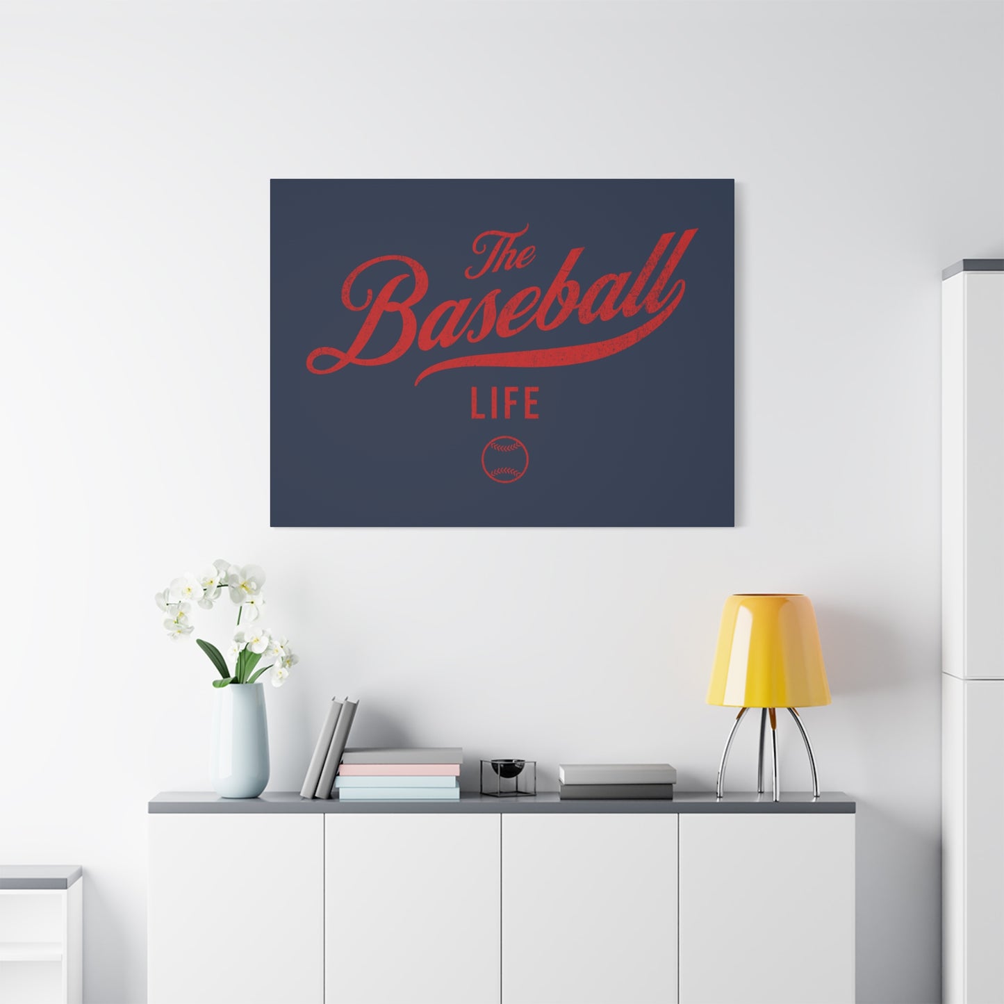 Wall Art Canvas_Navy w Red