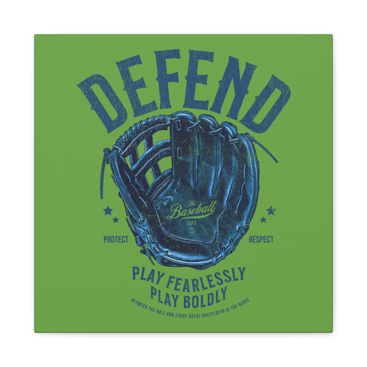 Defend Glove Wall Art Canvas_Grass Green