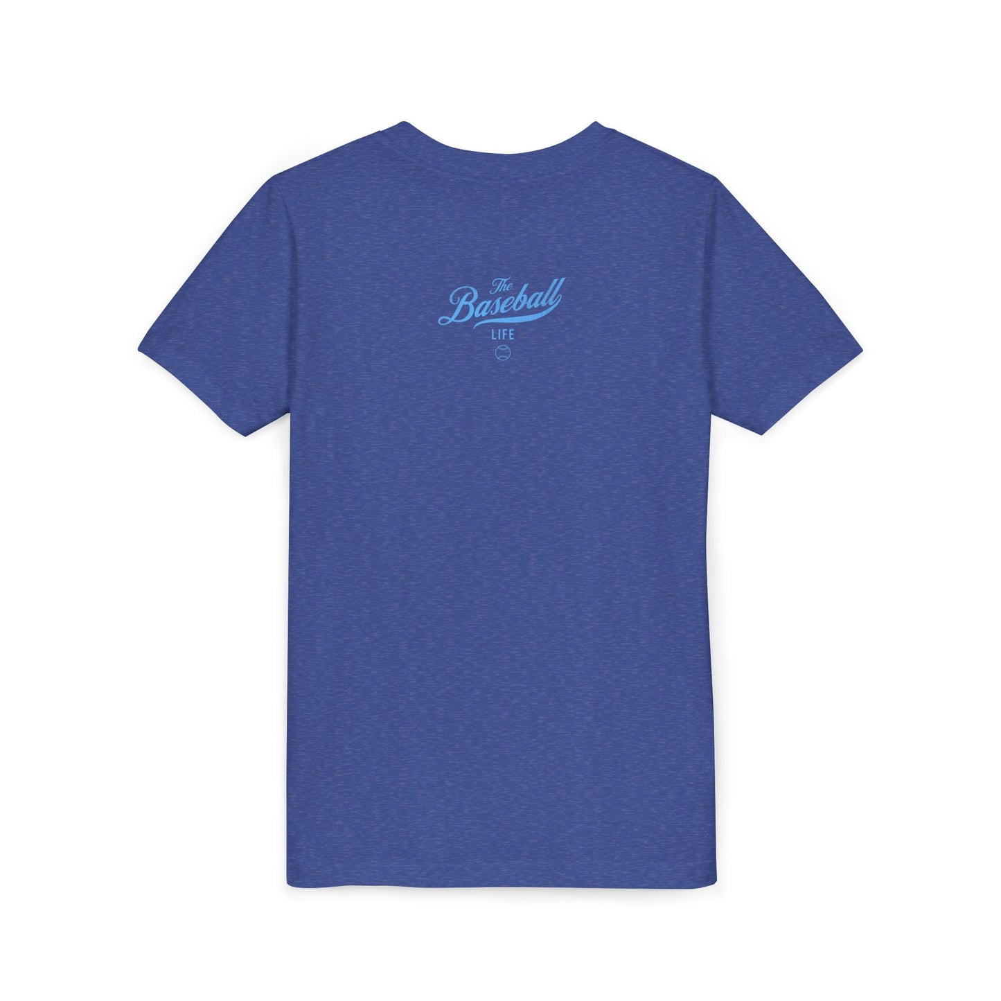 Youth The Baseball Life Classic Script T-Shirt_Carolina Blue Print
