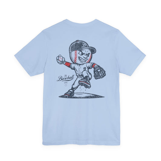 Mr. Baseball Mascot Pitching T-Shirt