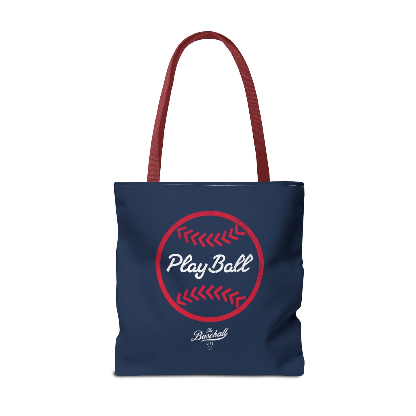 Baseball Icon Play Ball Tote Bag_Navy