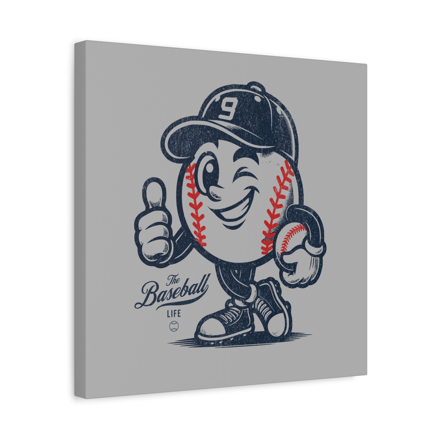 The Original Mr. Baseball Mascot Wall Art Canvas