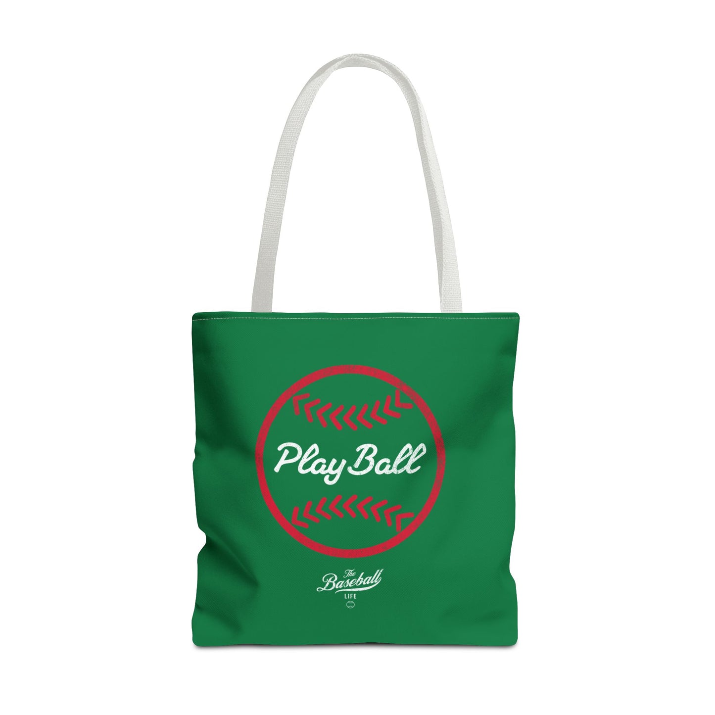 Baseball Icon Play Ball Tote Bag_Green