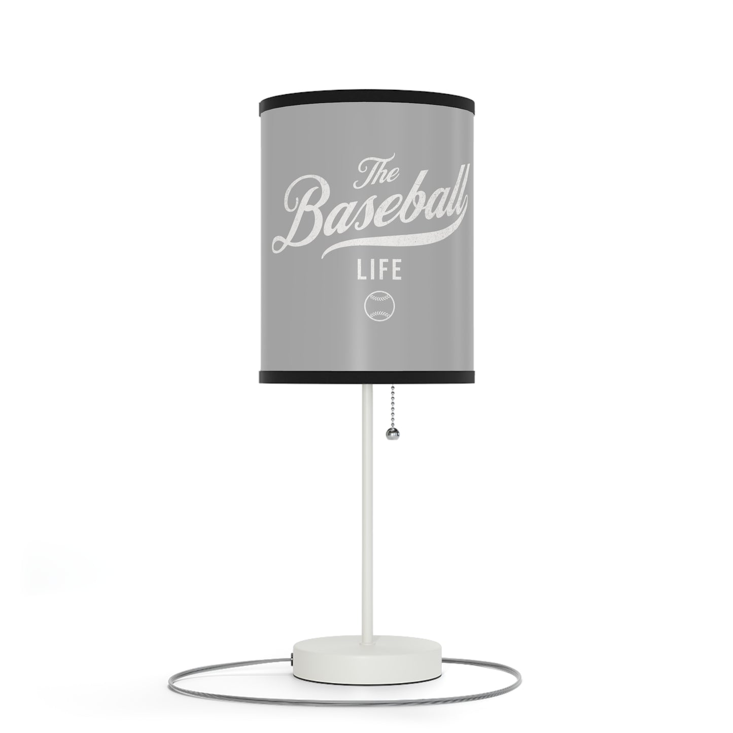 Table Lamp_Silver Gray w White Print