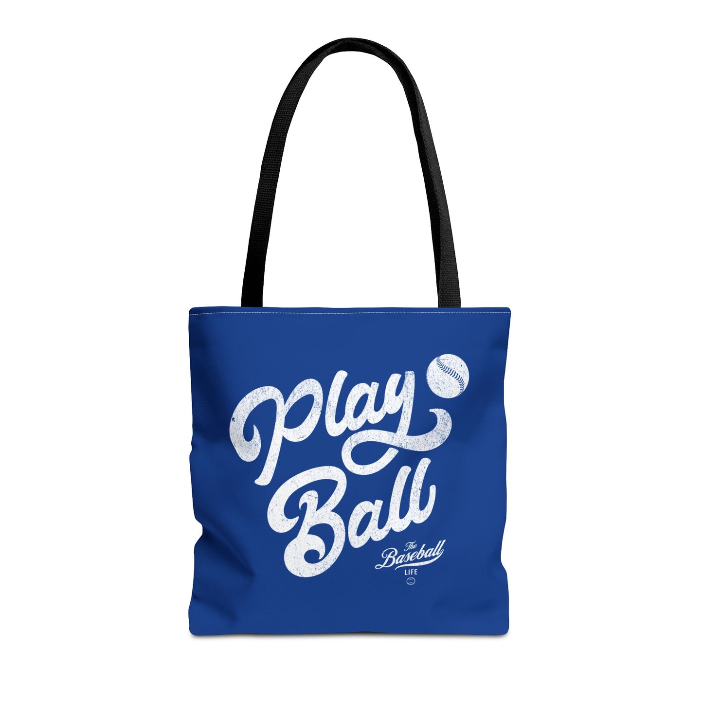 Play Ball Script Tote Bag_Royal Blue