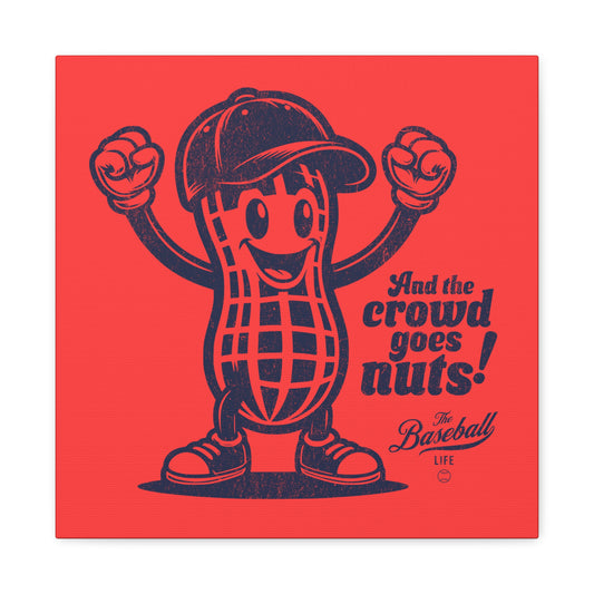 Crowd Goes Nuts Wall Art Canvas_Coral Red