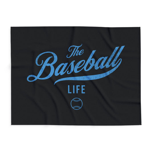 Fleece Blanket_Black w Carolina Blue Print