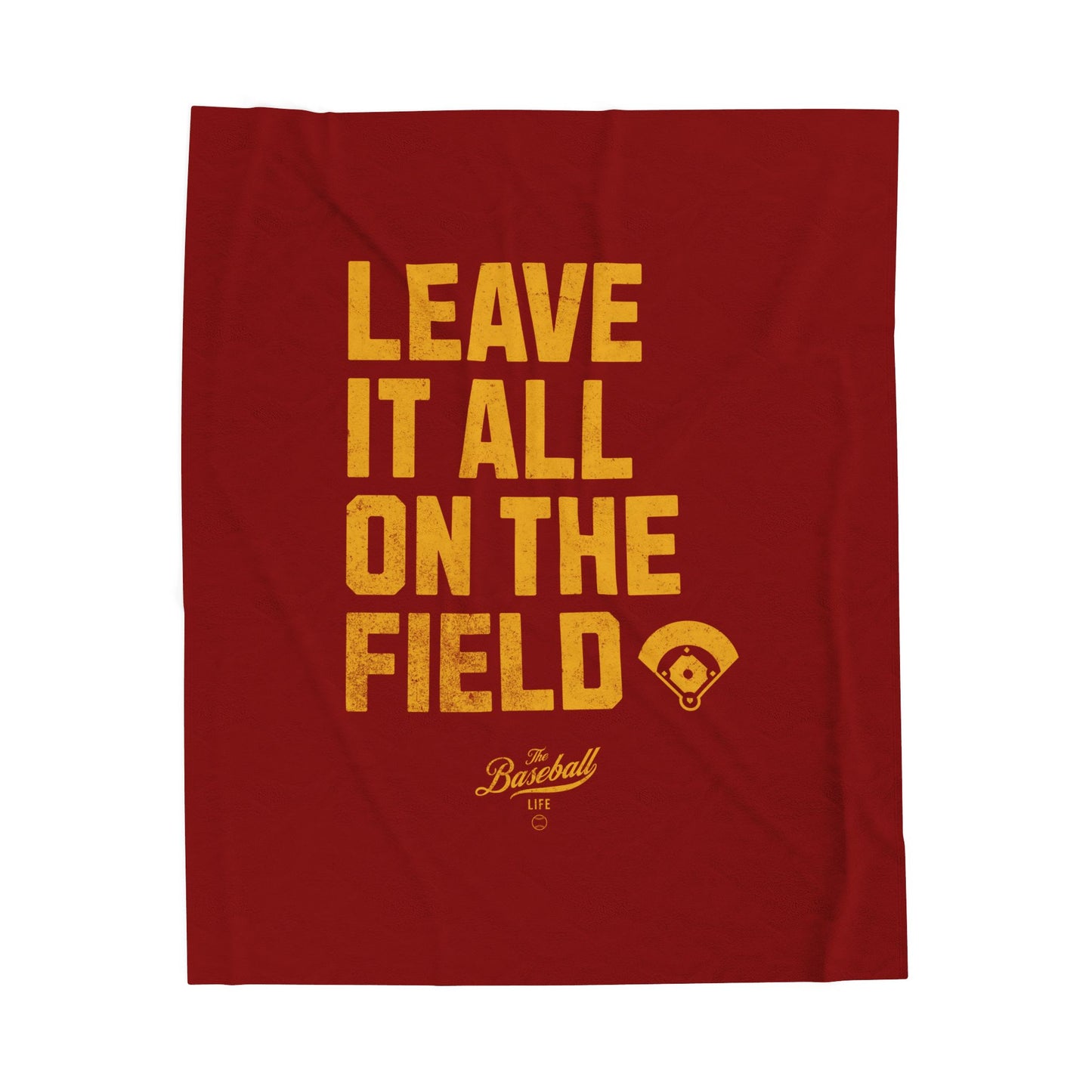 Velveteen Plush Blanket_Leave It All On The Field_Maroon