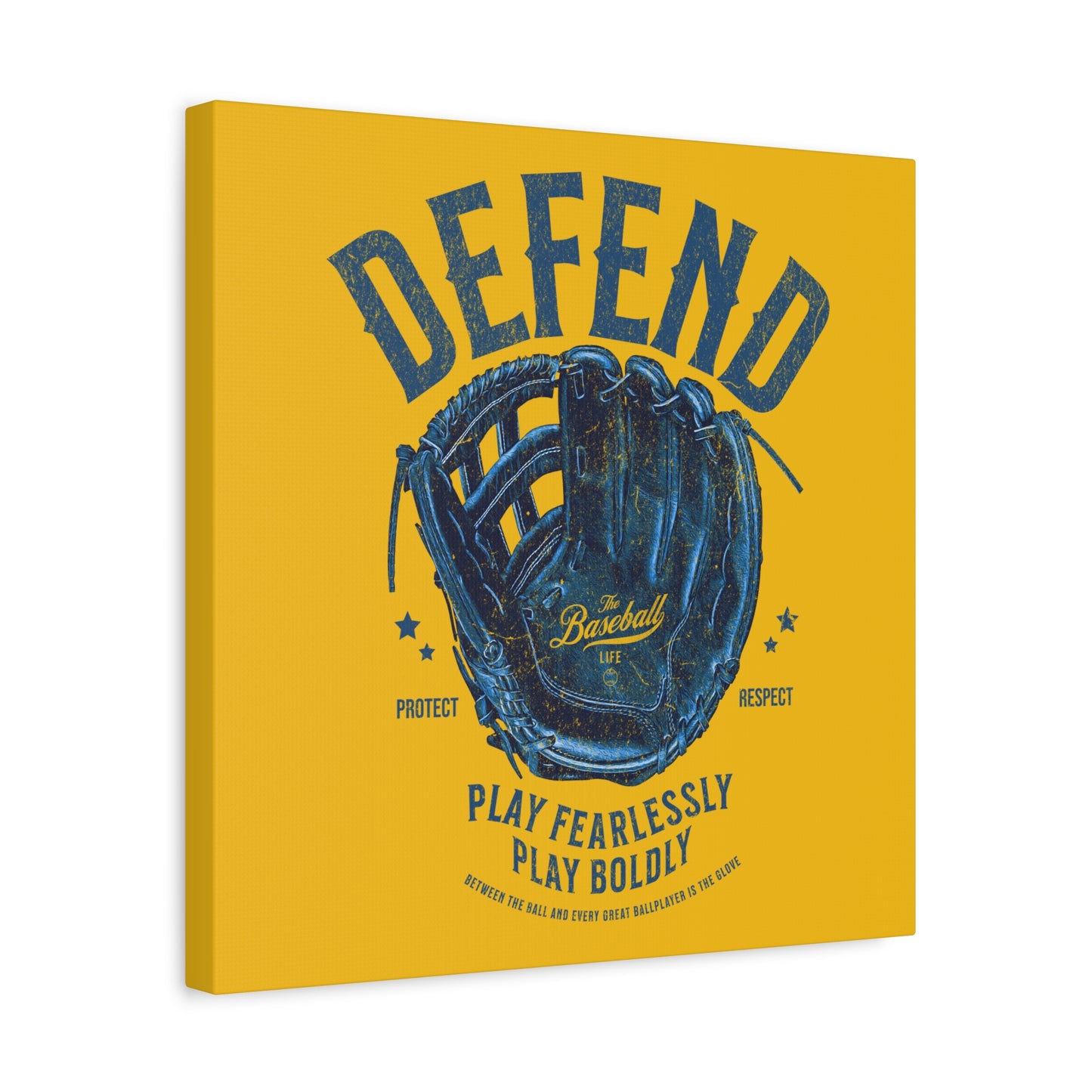 Defend Glove Wall Art Canvas_Yellow Gold