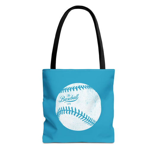 Weathered Baseball Tote Bag_Turquoise