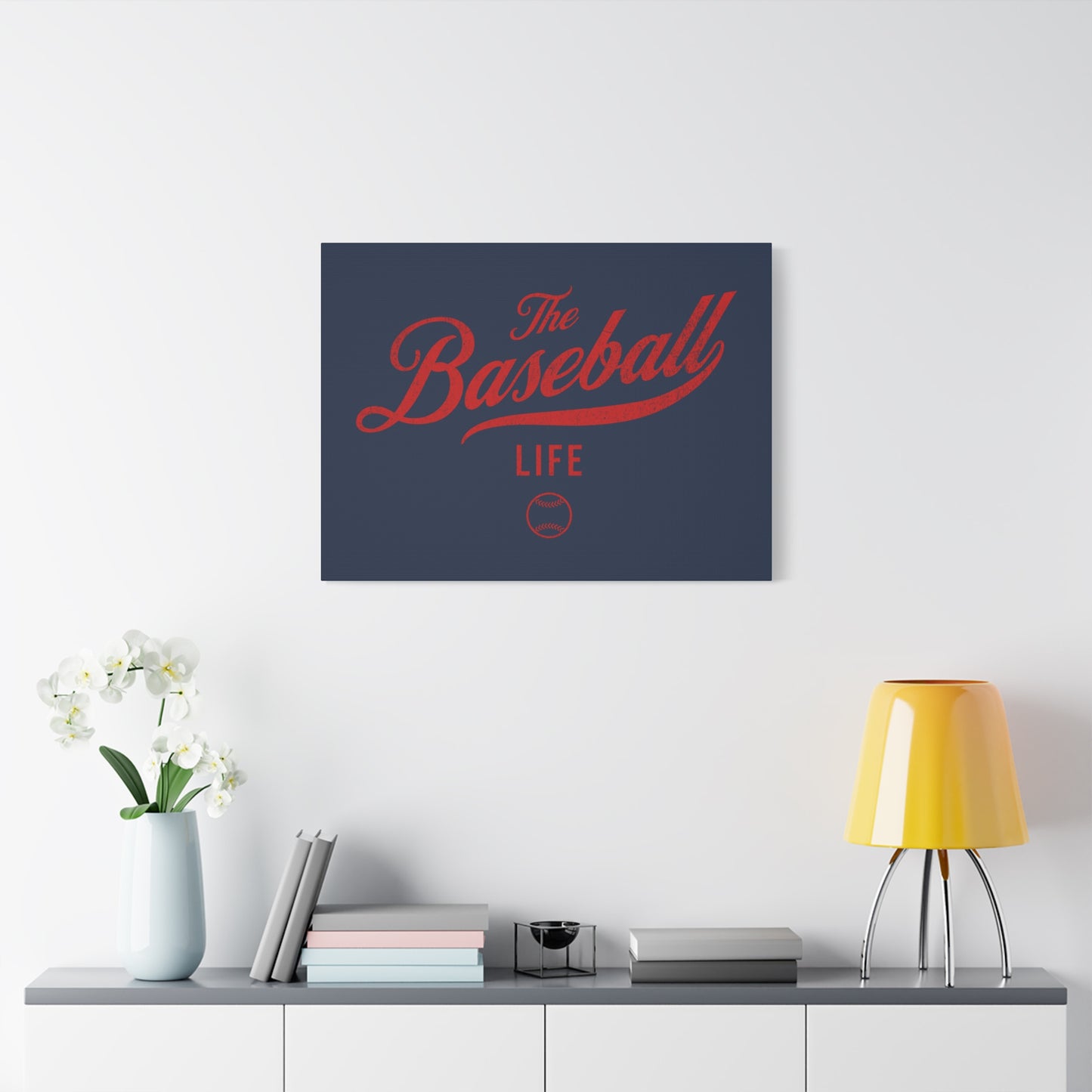 Wall Art Canvas_Navy w Red