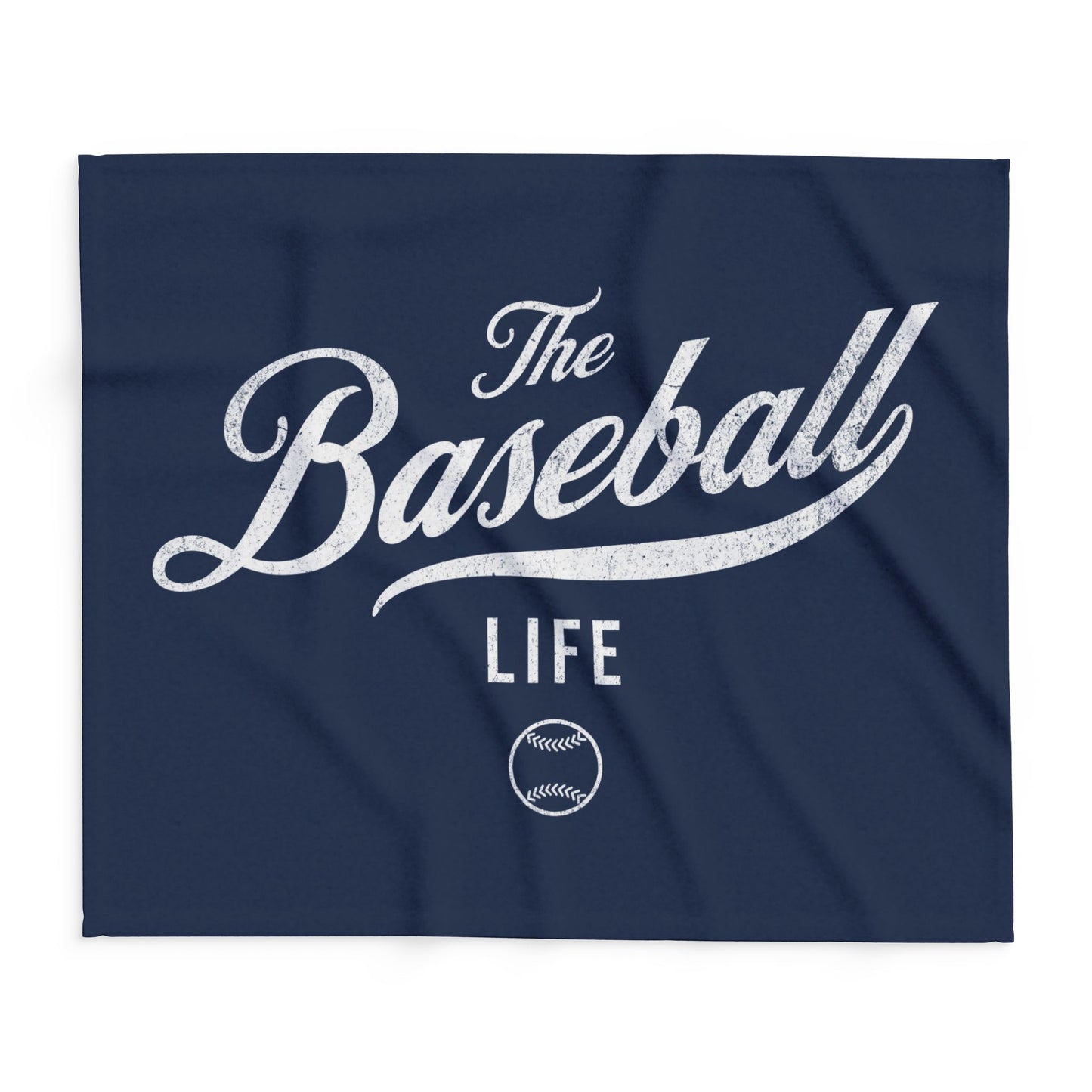 Fleece Blanket_Navy w White Print