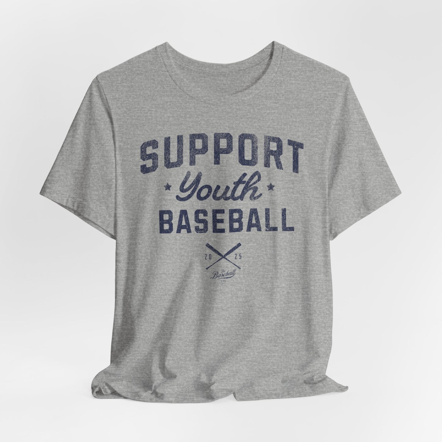 Support Youth Baseball_Navy Print T-Shirt