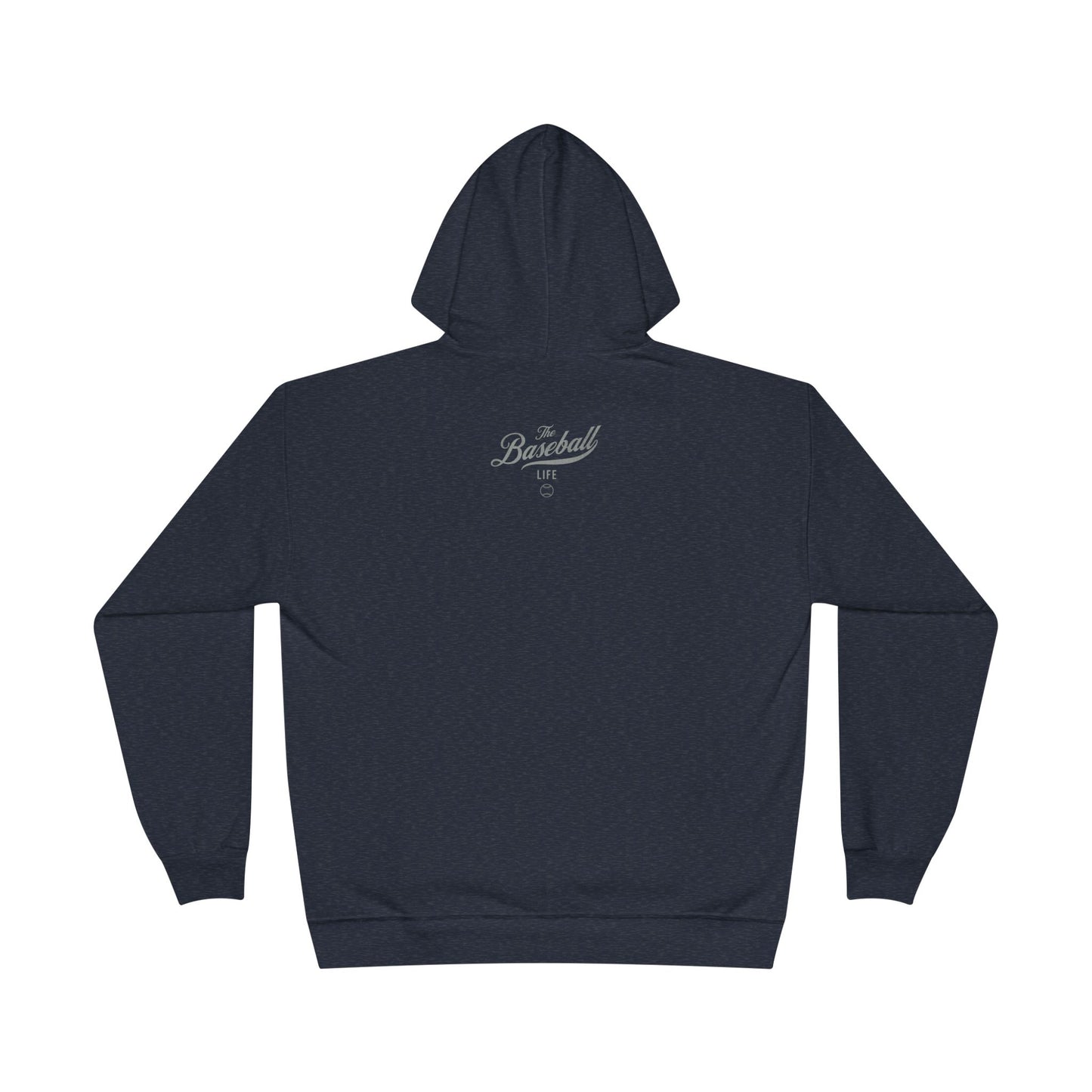 The Baseball Life Hoodie w/Grommets_Silver Gray Print