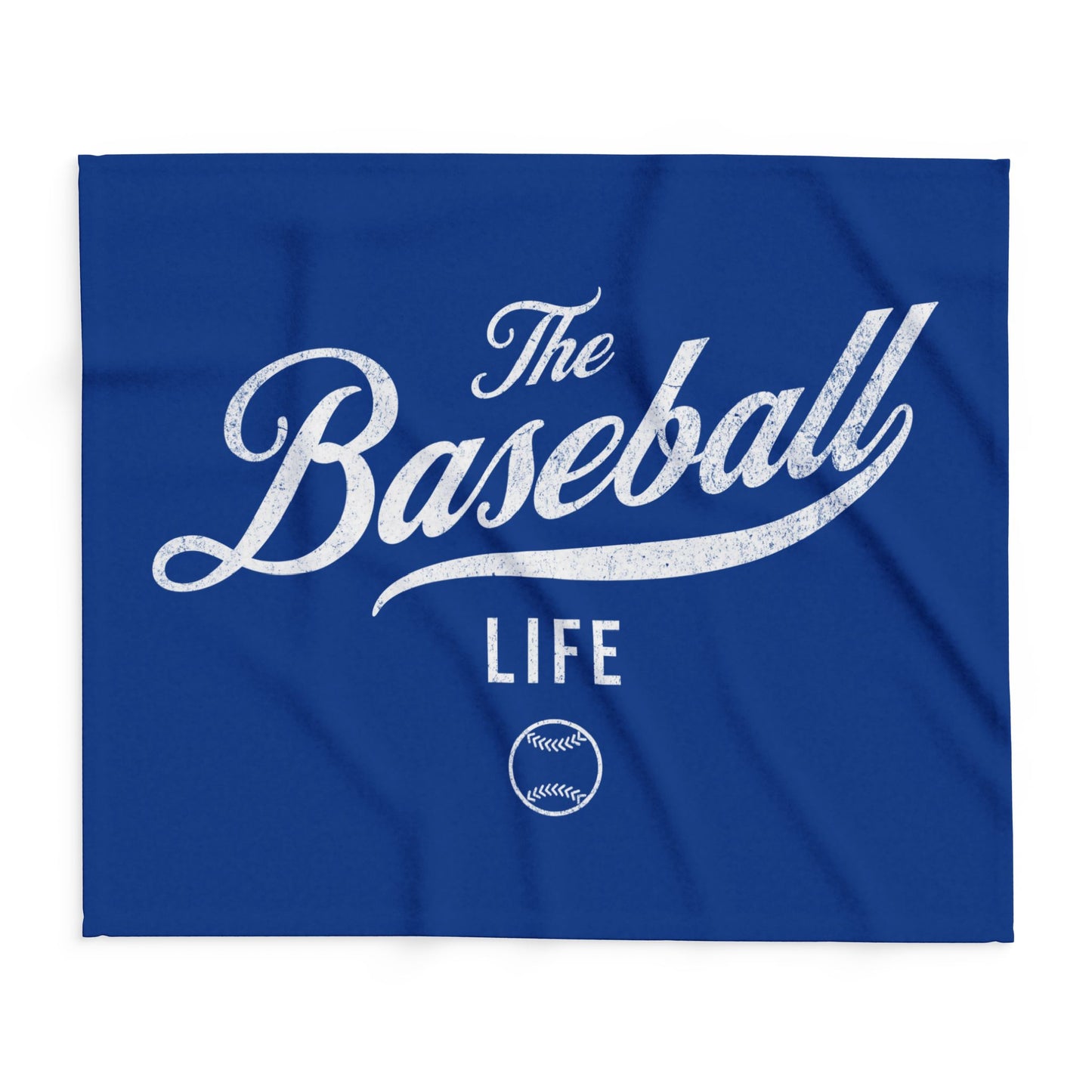 Fleece Blanket_Royal Blue w White Print