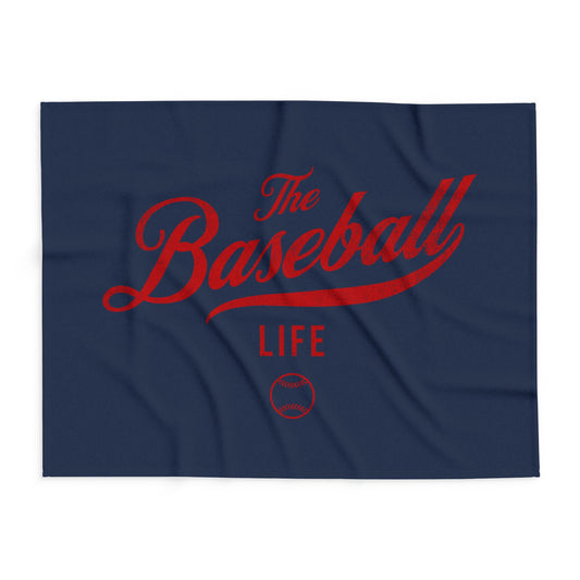 Fleece Blanket_Navyw Red Print