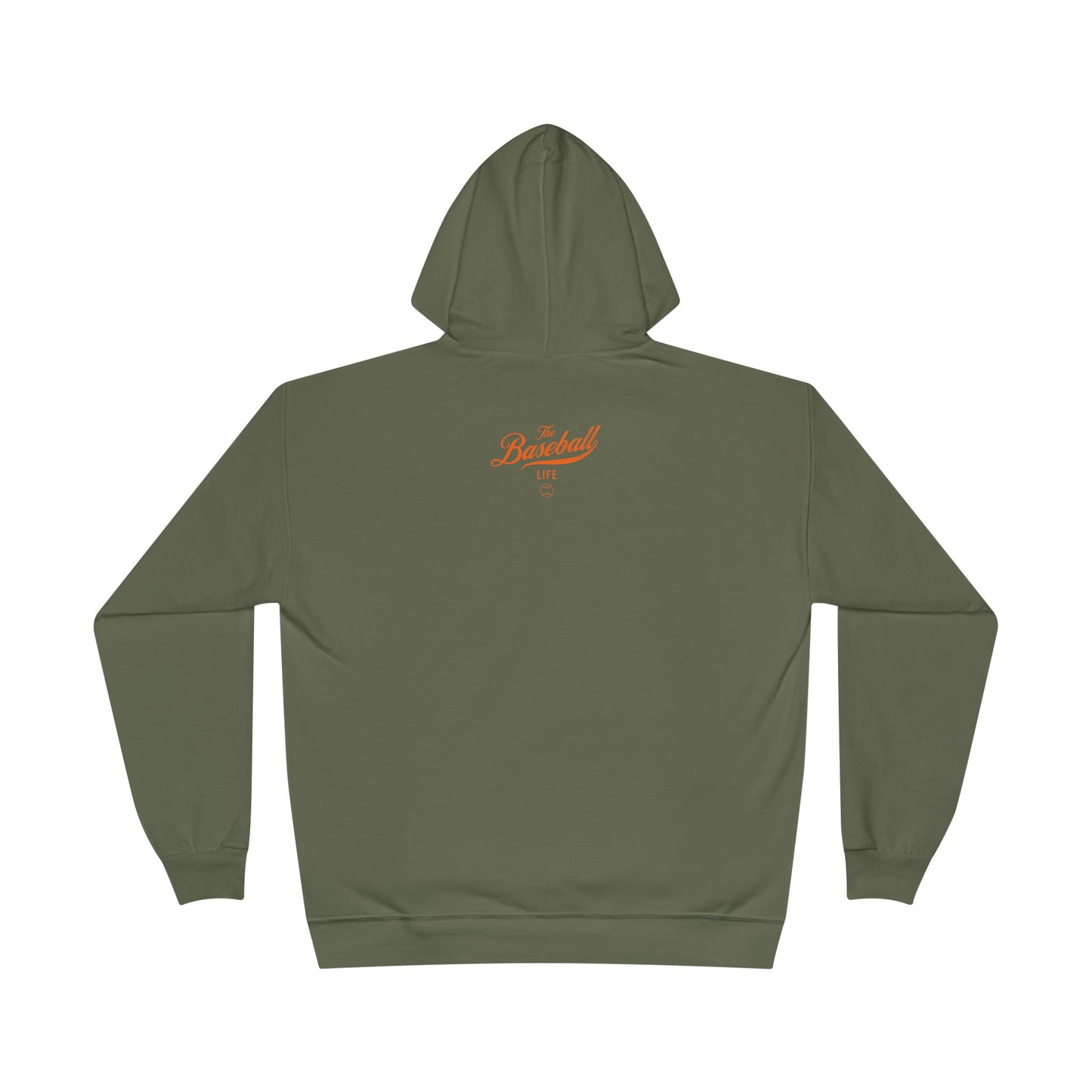 The Baseball Life Hoodie w/Grommets_Orange Print