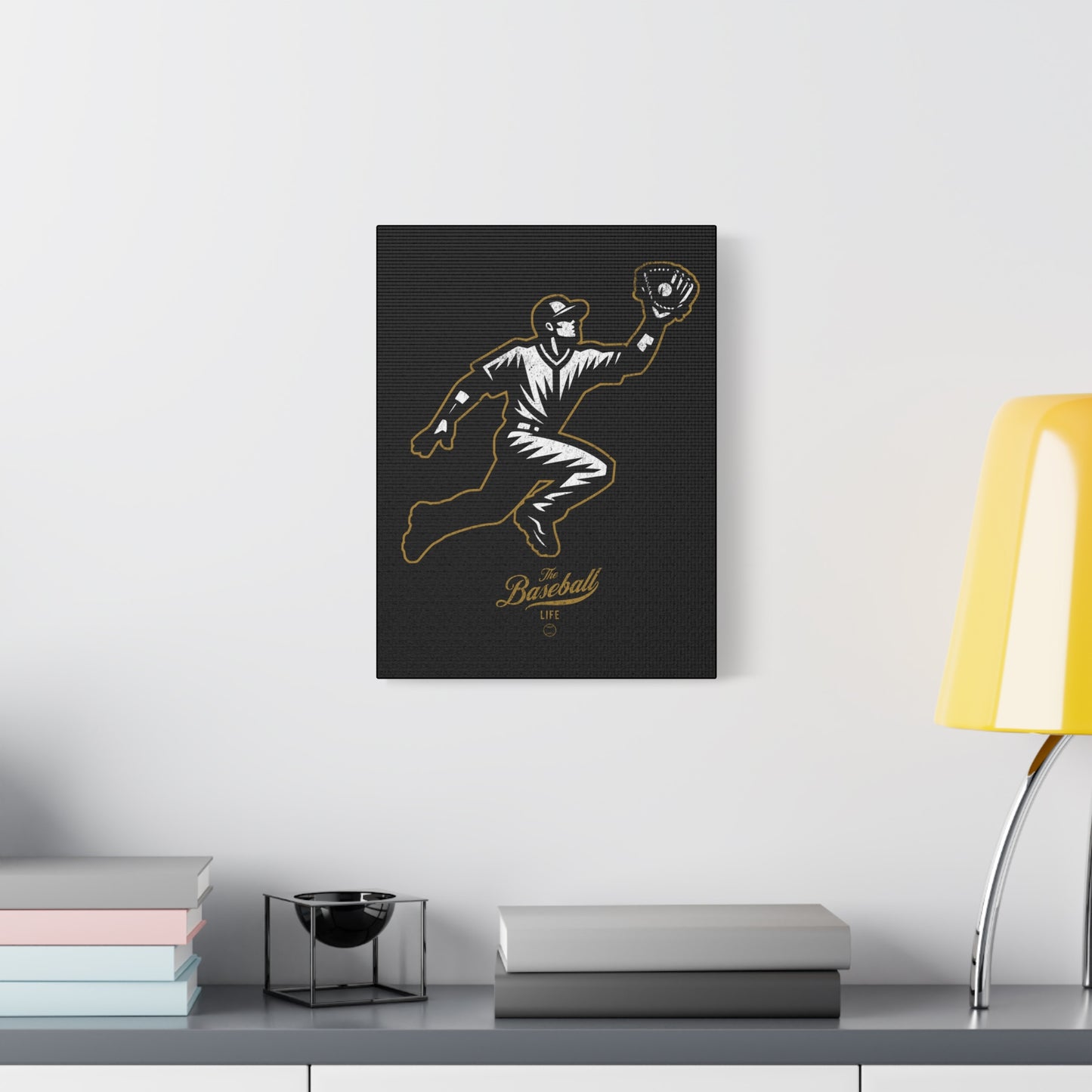 Player Icon Wall Art Canvas_Black