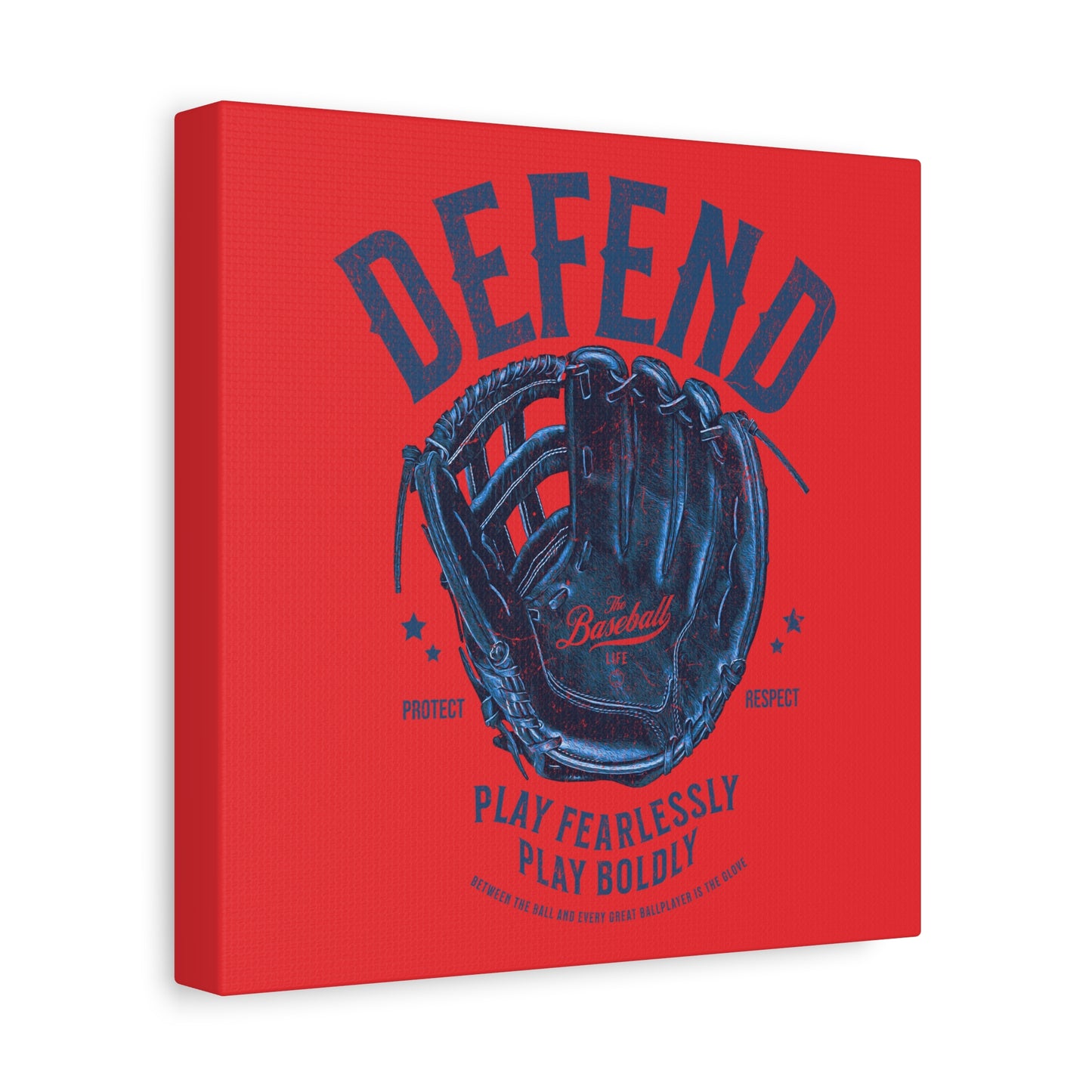 Defend Glove Wall Art Canvas_Red