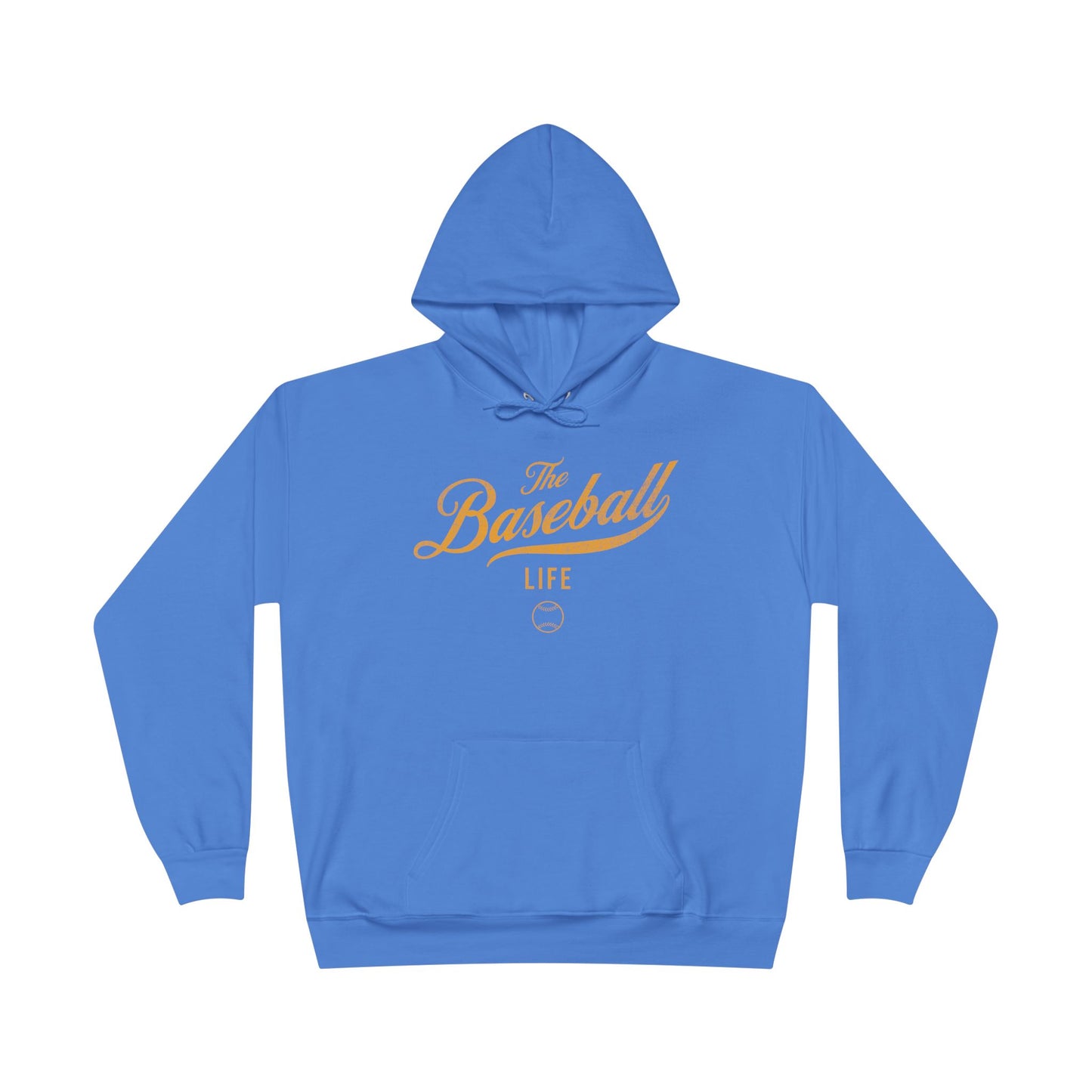 The Baseball Life Hoodie w/Grommets_Yellow Gold Print