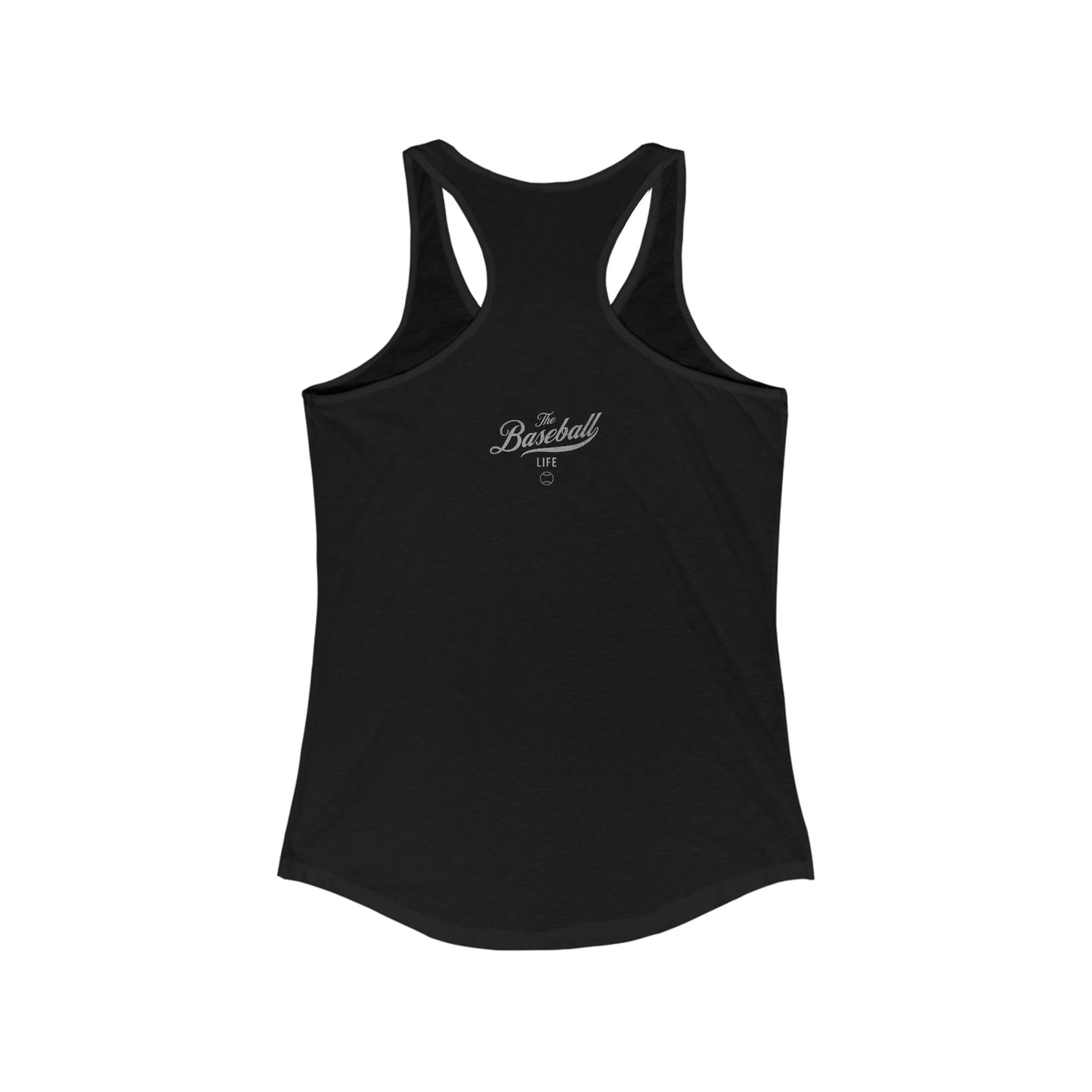 The Baseball Life Classic Script Tank_Silver Gray Print