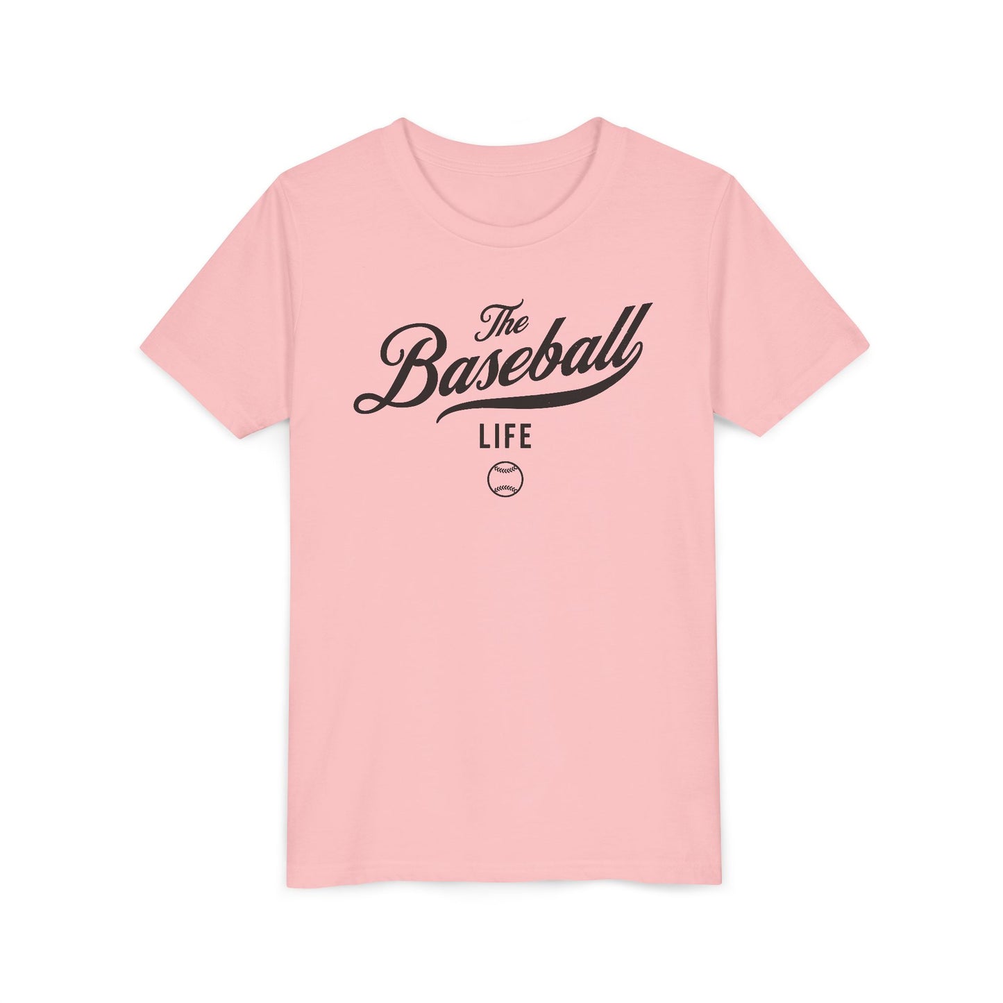 Youth The Baseball Life Classic Script T-Shirt_Black Print