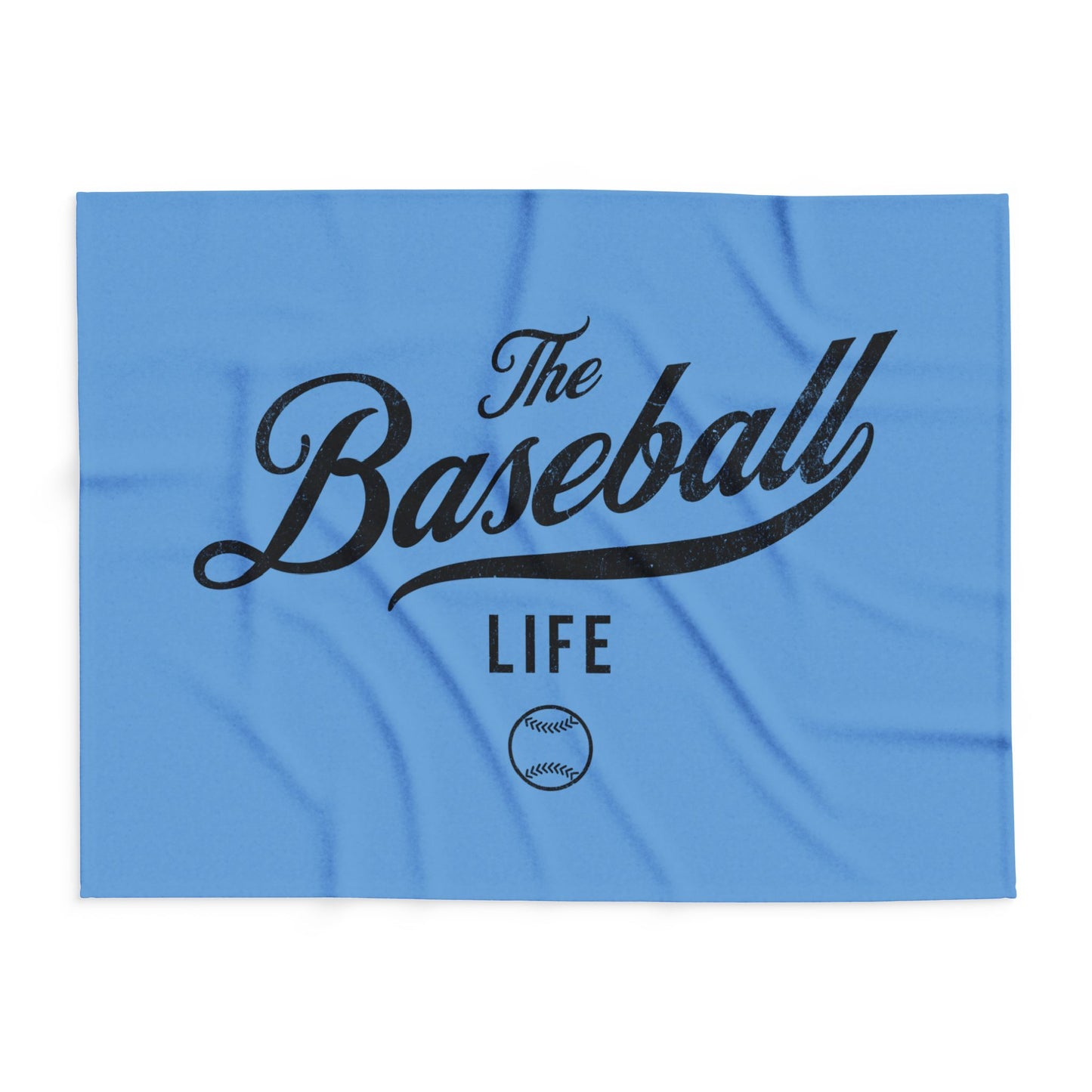 Fleece Blanket_Carolina Blue w Black Print