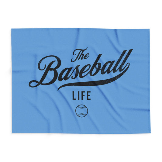 Fleece Blanket_Carolina Blue w Black Print