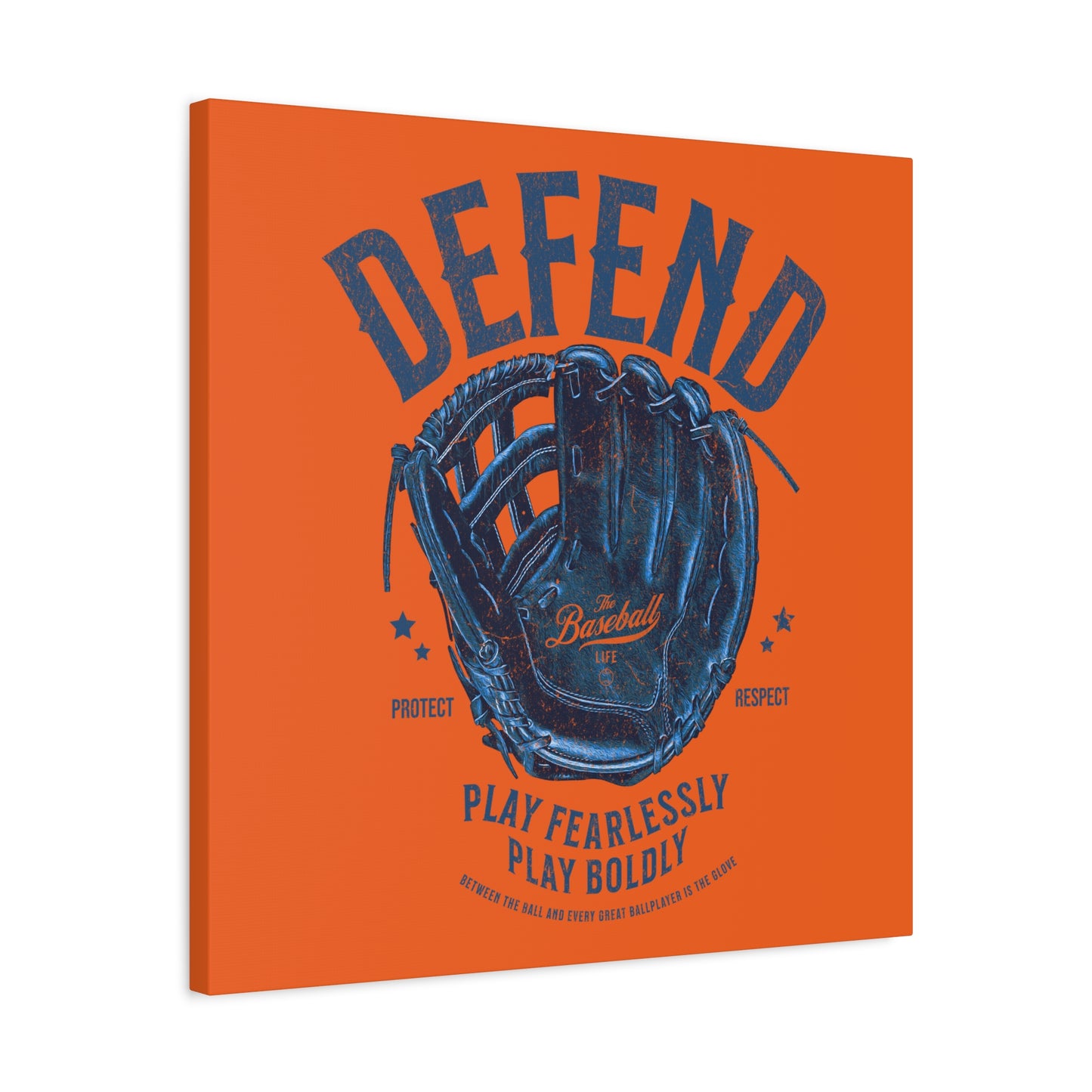 Defend Glove Wall Art Canvas_Orange