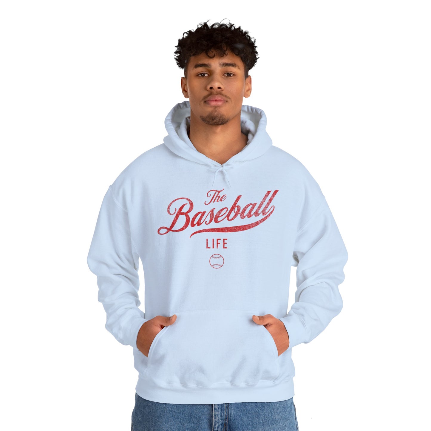 The Baseball Life Hoodie_Red Print