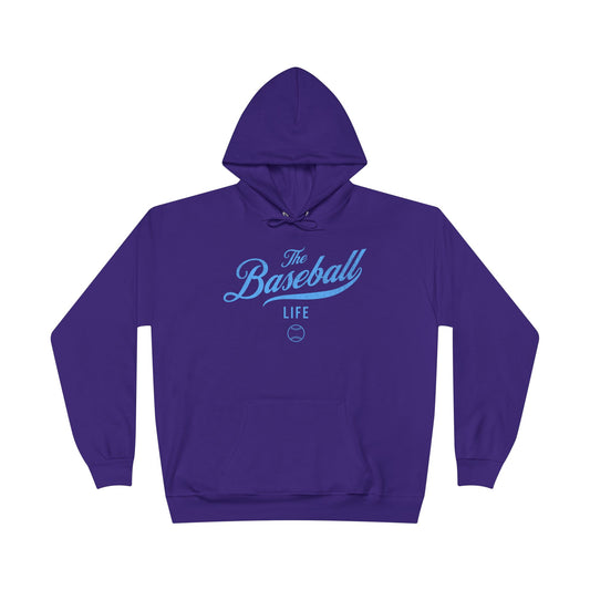 The Baseball Life Hoodie w/Grommets_Carolina Blue Print