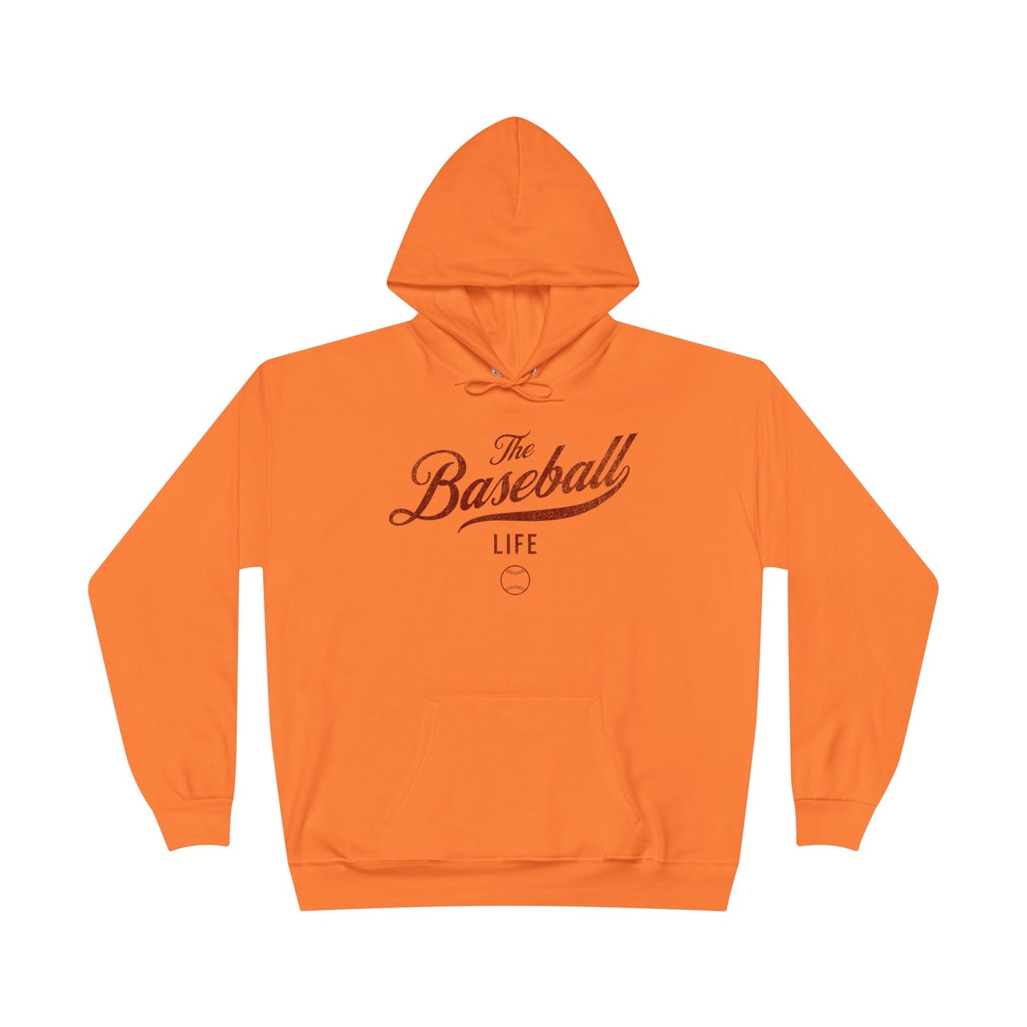 The Baseball Life Hoodie w/Grommets_Maroon Print